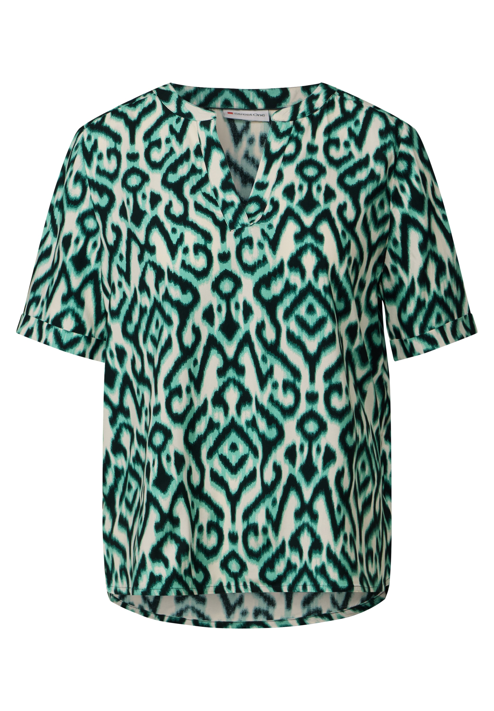 STREET ONE Kurzarmbluse, mit All-Over Print