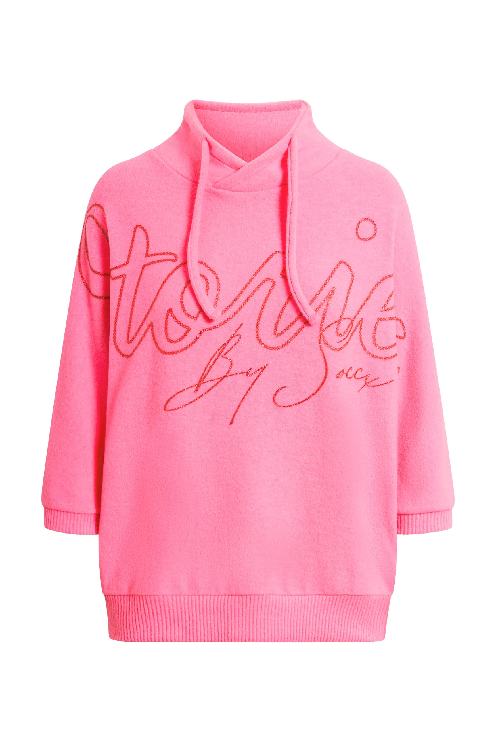 SOCCX Rundhalspullover aus Flauschstrick