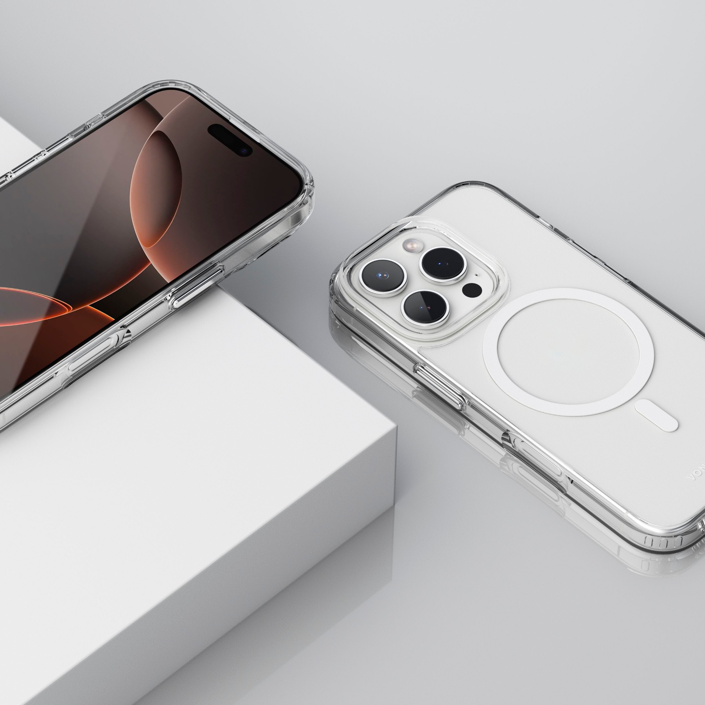 VONMÄHLEN Smartphone-Hülle »iPhone 16 Pro Max, Transparent Case - Schutzhülle,White«