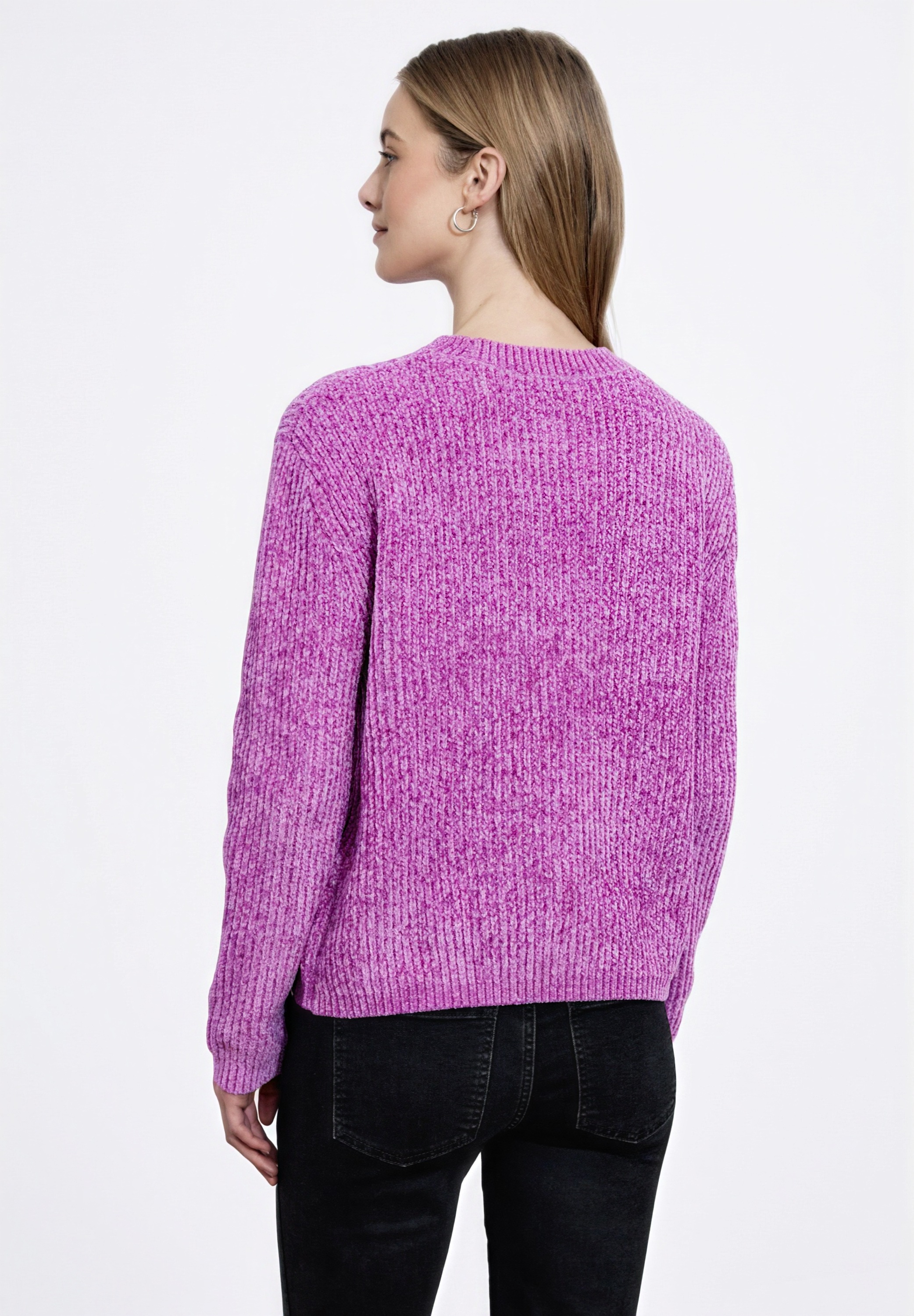 STREET ONE STUDIO Rundhalspullover mit Strick-Detail günstig online kaufen