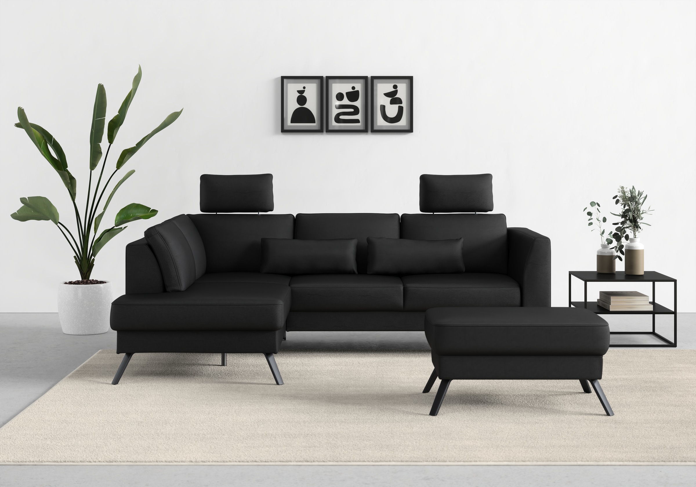 sit&more Ecksofa "Lindholm L-Form" mit Sitztiefenverstellung und Federkern günstig online kaufen