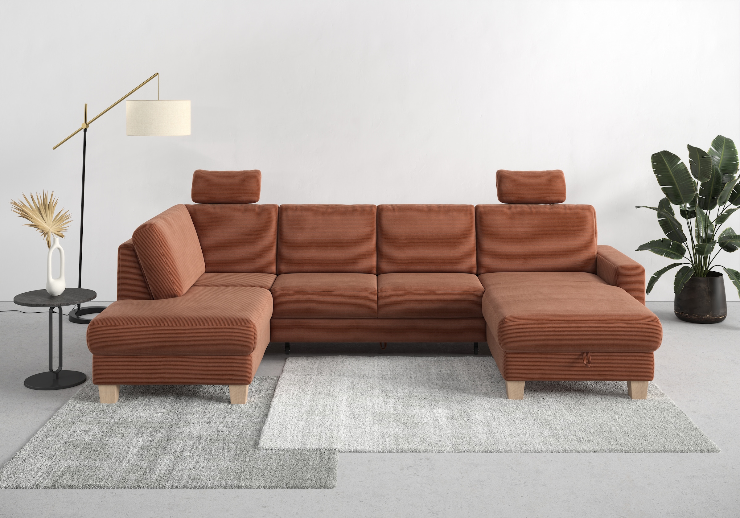 Home affaire Wohnlandschaft "Summer U-Form" mit oder ohne Bettfunktion und günstig online kaufen