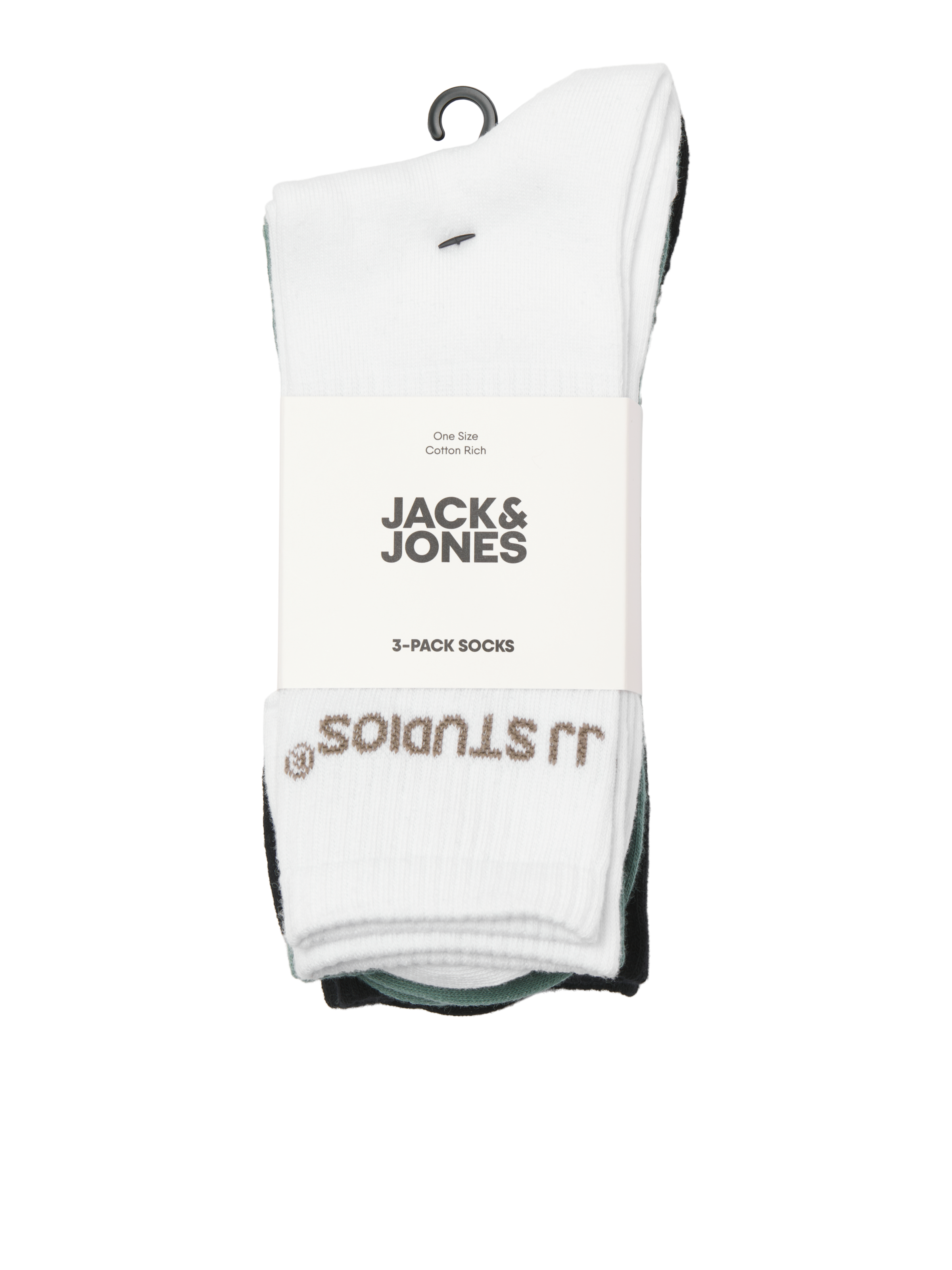Jack & Jones Freizeitsocken »JACSOHO TENNIS SOCKS 3 PACK NOOS« Packung, 3 Paar tlg. mit Logostickerei
