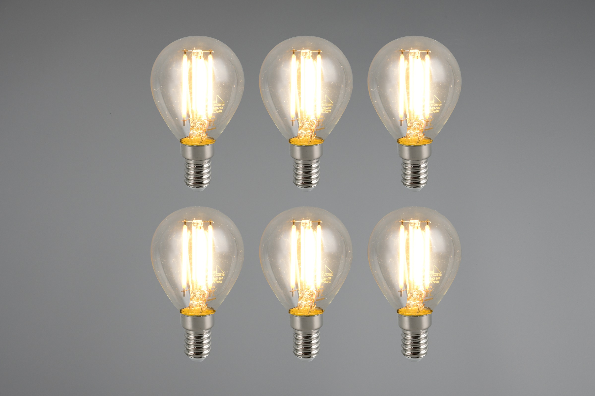 TRIO Leuchten LED-Filament »Leuchtmittel Set E14«, E14, 6 St., Warmweiß, 6er Set Filament Leuchtmittel E14 Fassung, Glühbirne E14 LED warmweiß