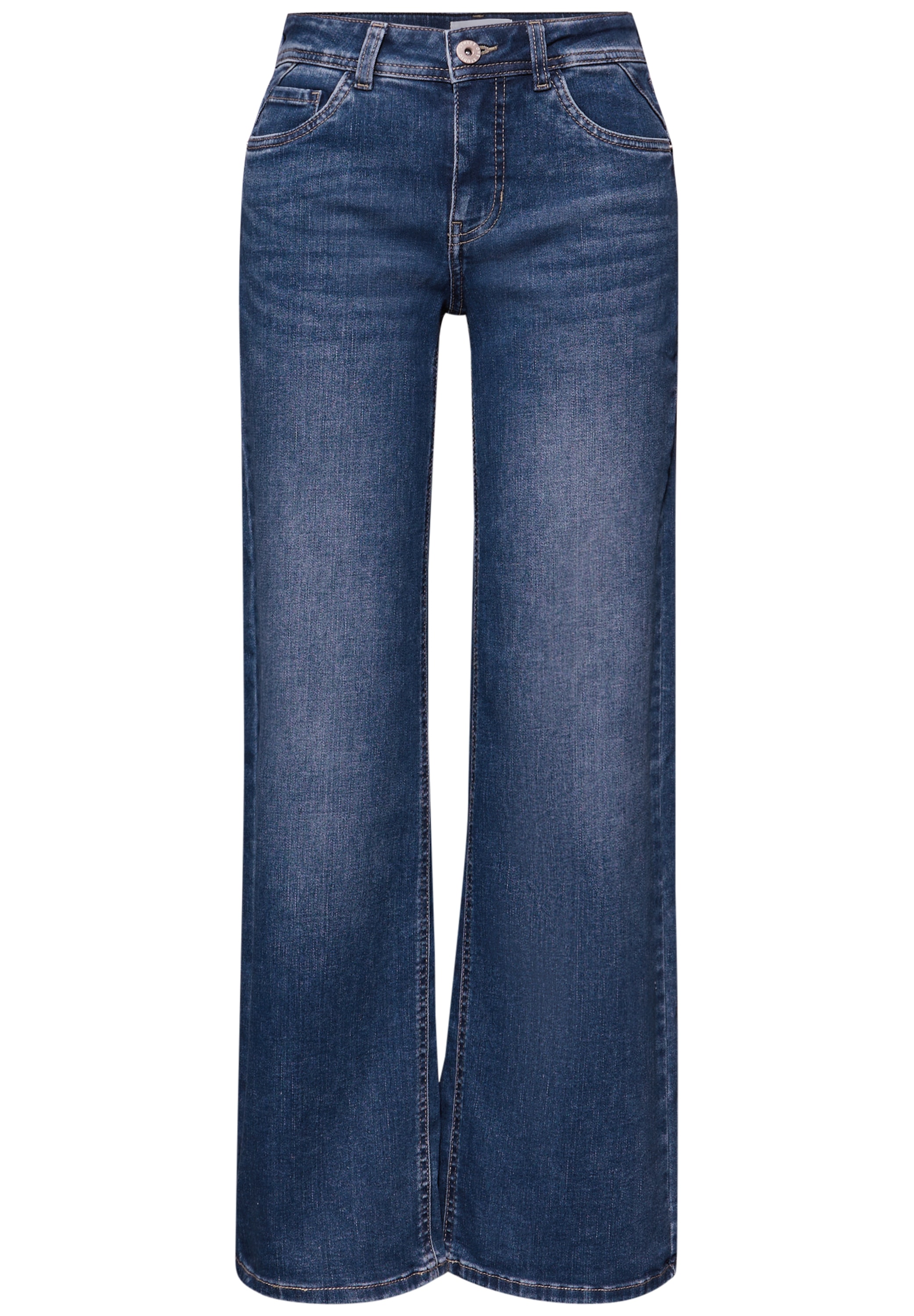 STREET ONE STUDIO Comfort-fit-Jeans mit Wide Legs