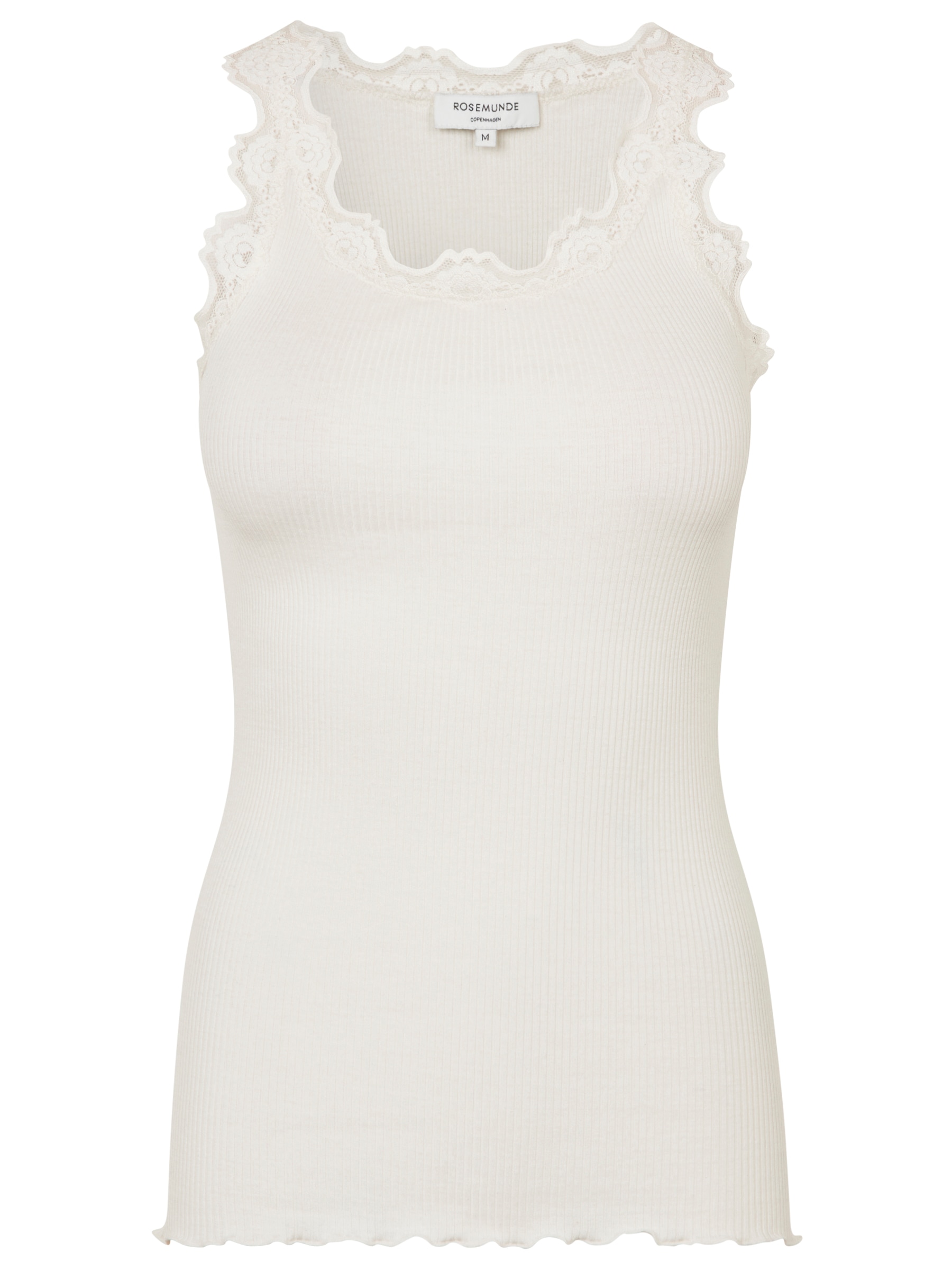 rosemunde Spitzentop "Babette Silk Top mit Seide" Vintage-Spitzenbesatz, mit Rundhalsausschnitt, hoher Seidenanteil