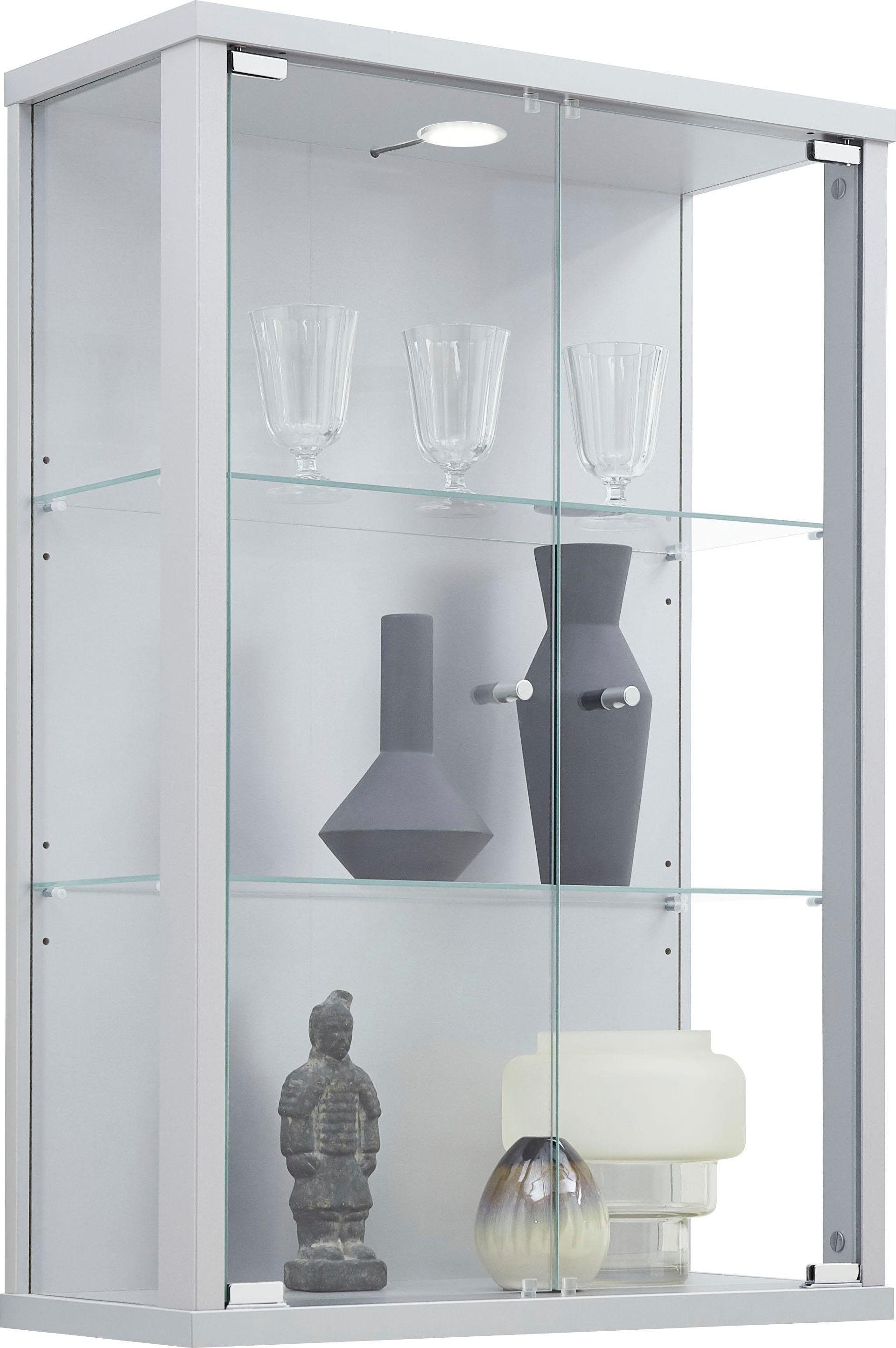 fif möbel Vitrine "OPTIMA", Hängevitrine/Glasvitrine 2x Glastür,perfekt für Sammler,Sammlervitrine