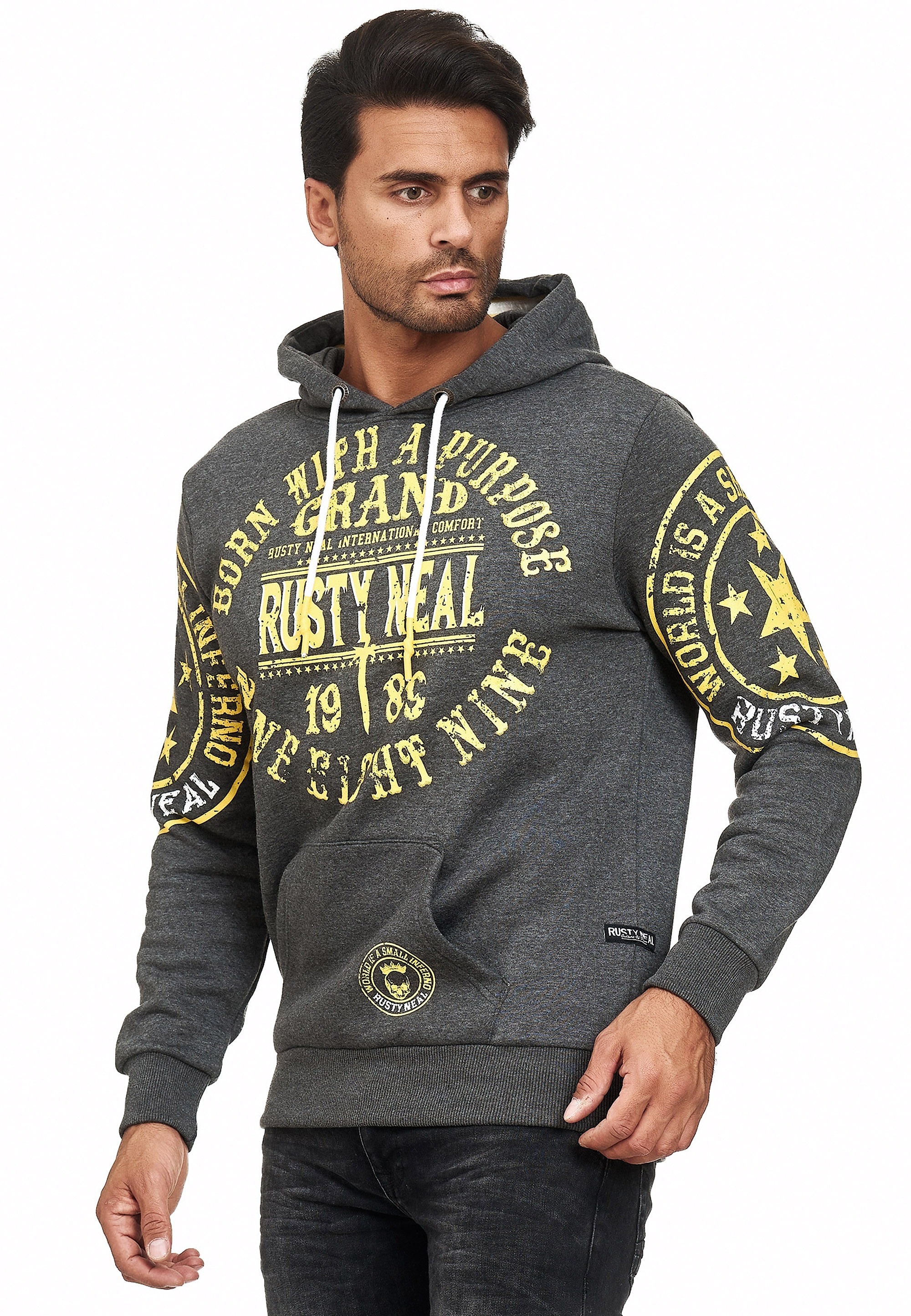 Rusty Neal Kapuzensweatshirt, mit coolen BAUR | Markenprints für ▷