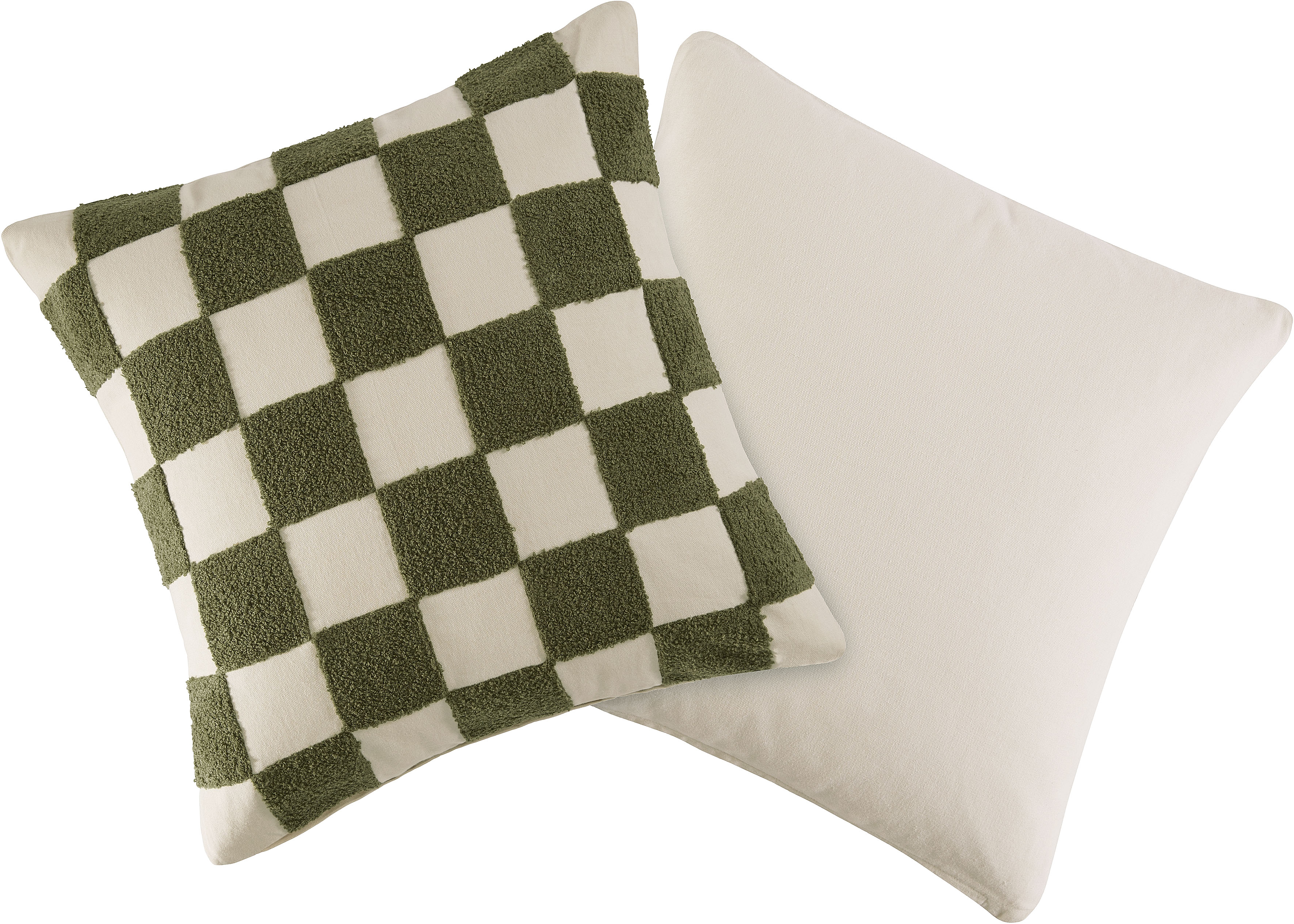 homsy by Ana Johnson Dekokissen "Chessley" 3D-Optik aus Baumwolle, Zweiseitiges Design, 1er Pack, ohne Füllung