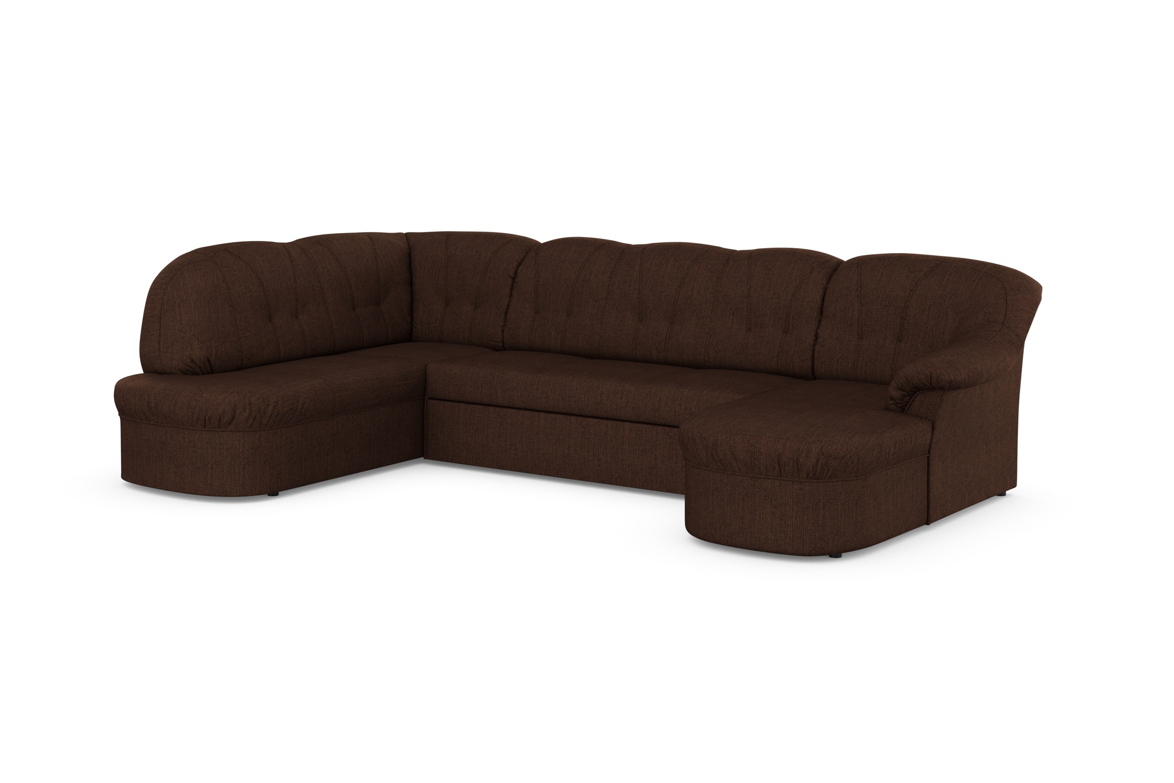 DOMO collection Wohnlandschaft »Pegnitz, zeitlos und modern, mit attraktiver Rückensteppung, U-Form«, wahlweise mit Bettfunktion
