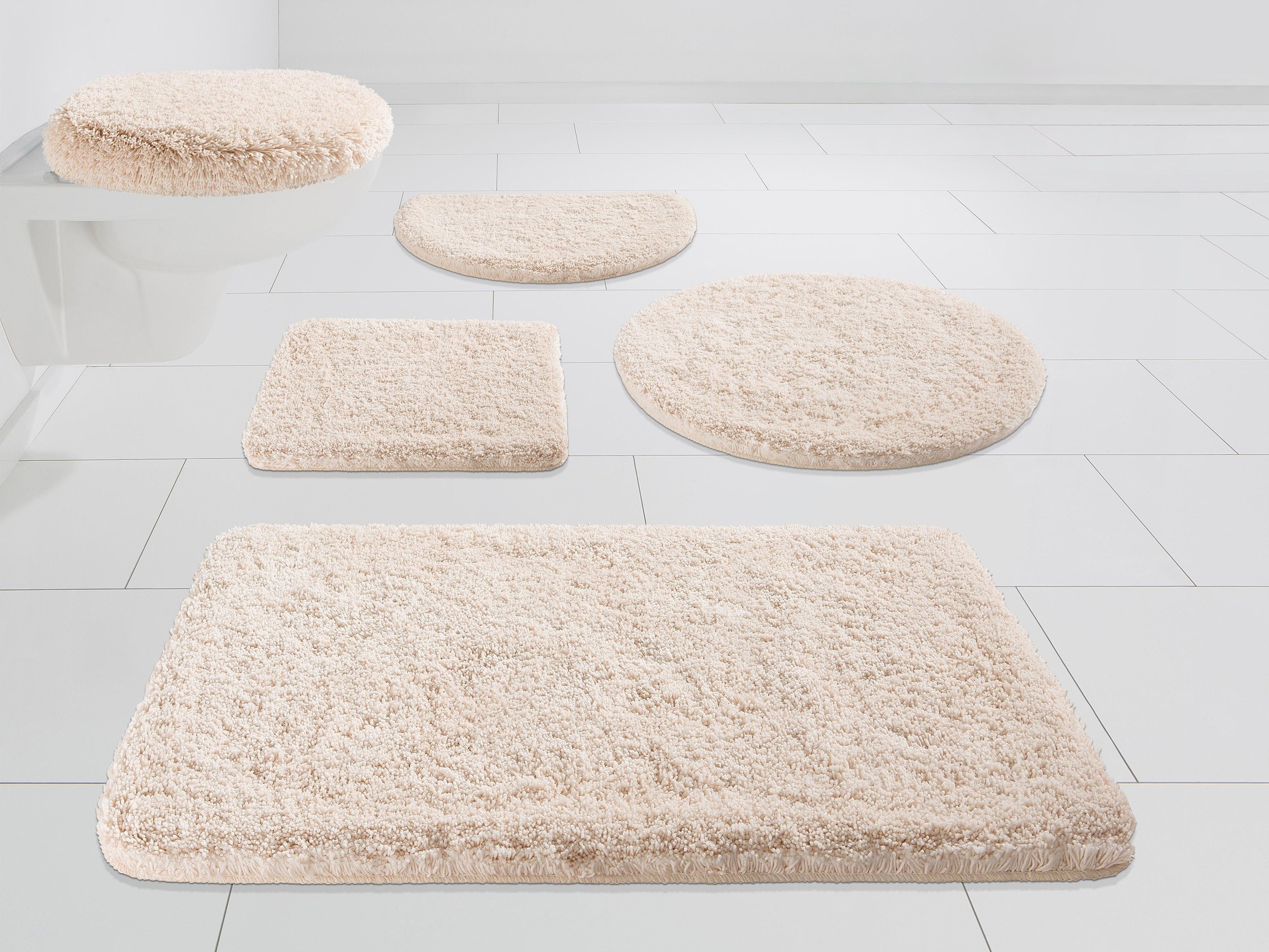 Kleine Wolke Badematte "Mellow" Höhe 40 mm rutschhemmend beschichtet fußbod günstig online kaufen