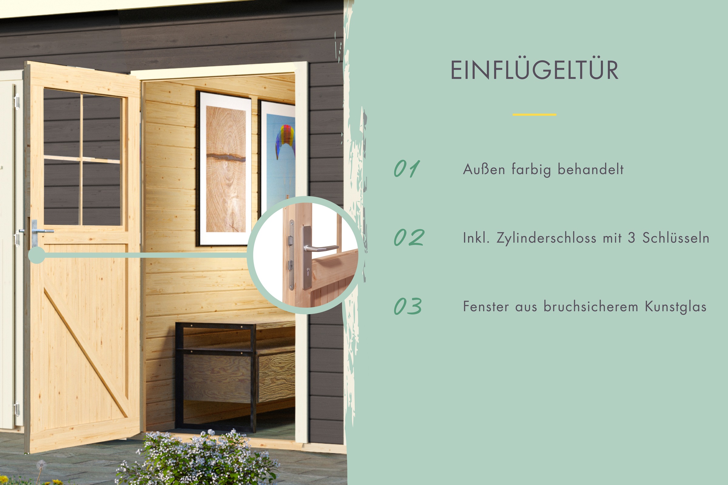 Karibu Gartenhaus »Tegel«