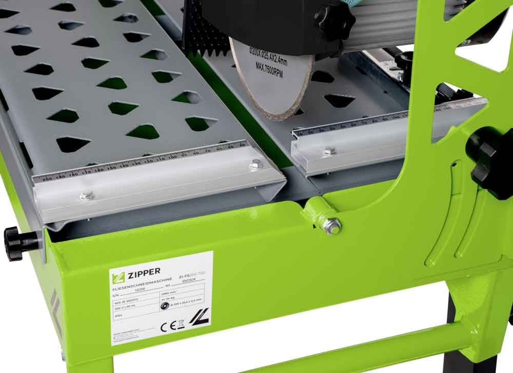 ZIPPER Fliesenschneidemaschine, Schneidaggregat bis 45° schwenkbar