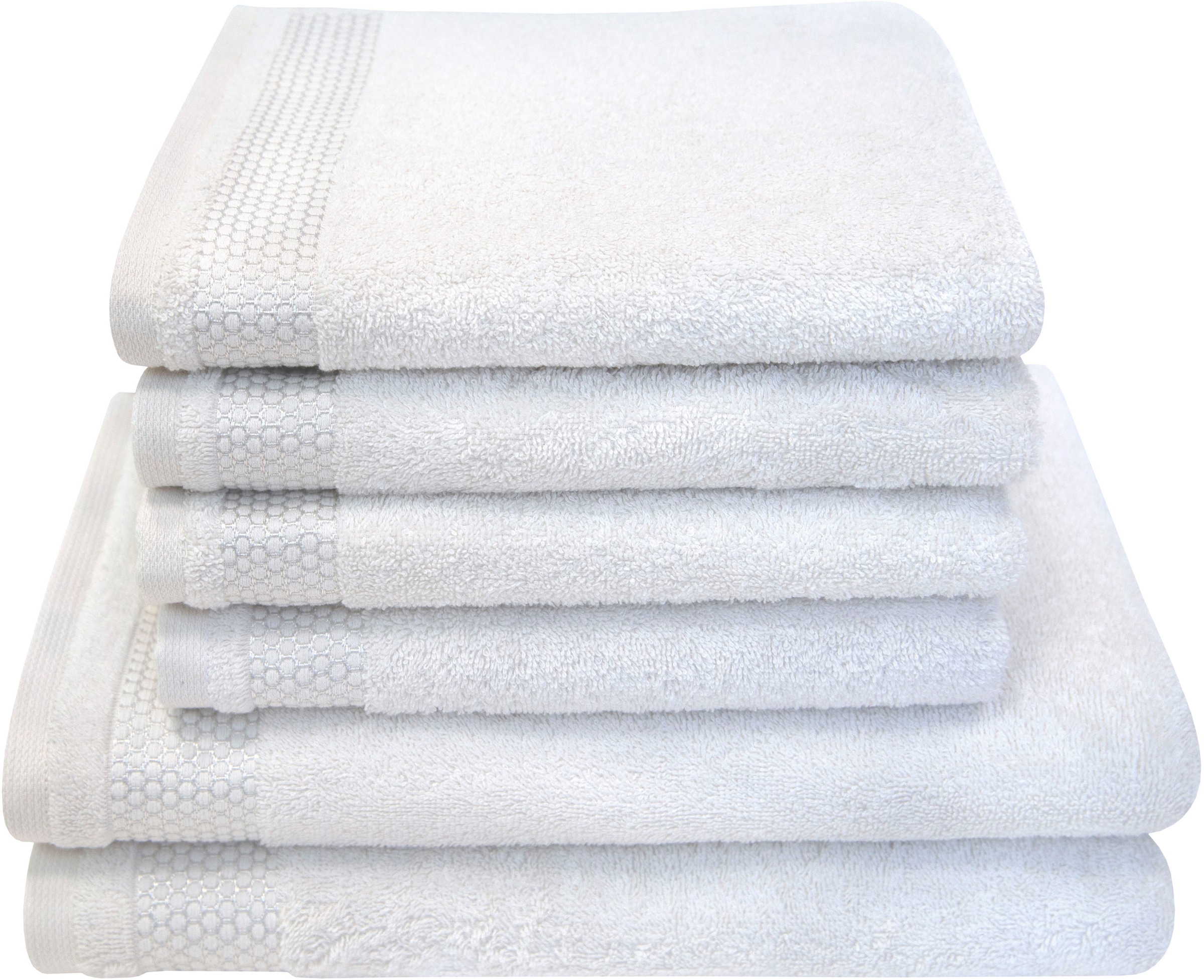 Dyckhoff Handtuch Set "Gloss" Set 6 Stk. Walkfrottier 4 Handtücher (50x100c günstig online kaufen