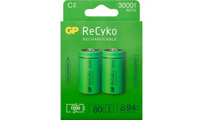 GP Batteries Akku »2er Pack C Baby Akku GP NiMH 3000 mAh ReCyko 1,2V«, C kaufen