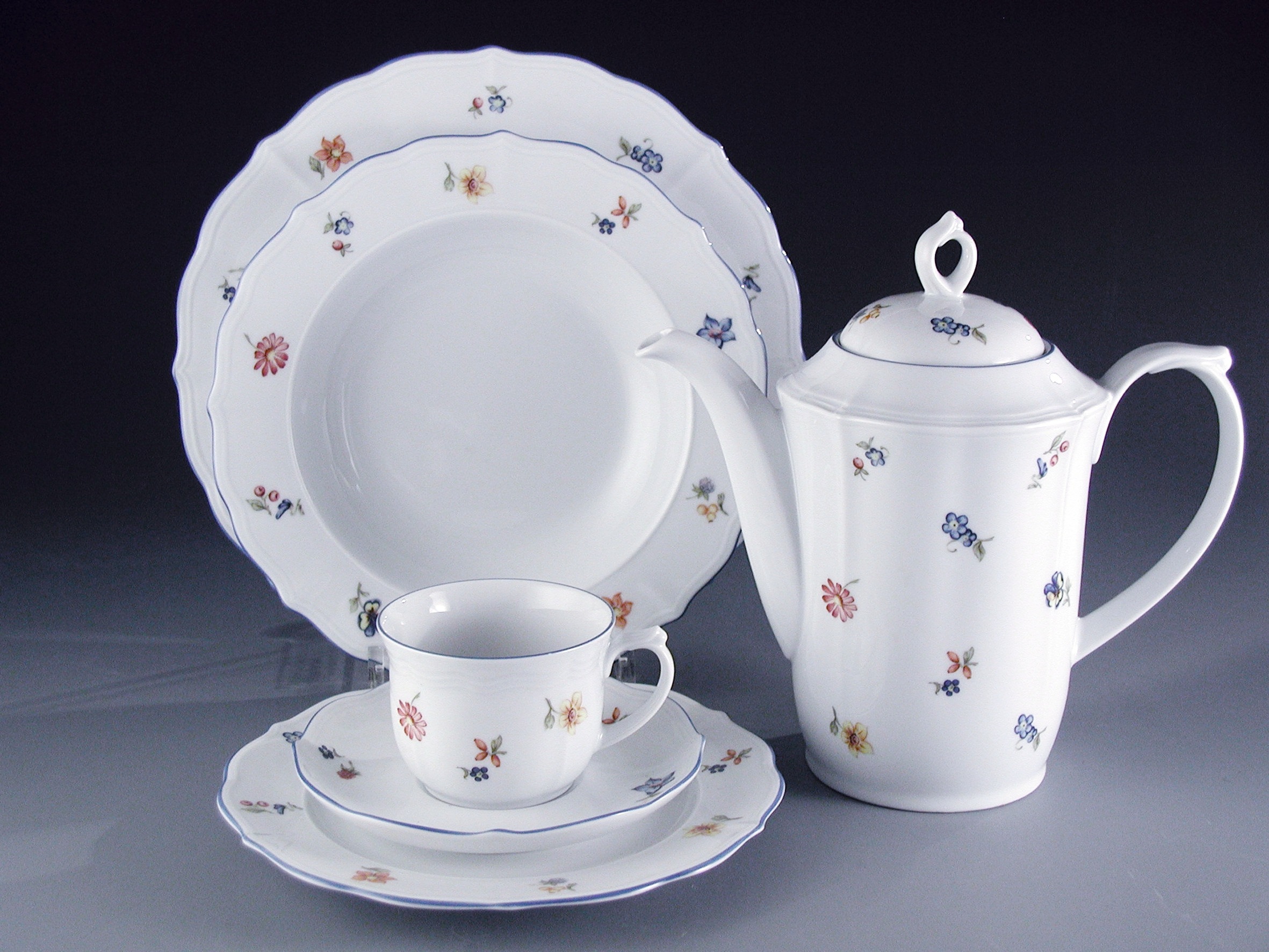 Seltmann Weiden Kaffeeservice »Geschirr-Set, Service Sonate Nostalgie«, (Set, 18 tlg.), Tassen, Untertassen, Teller, Made in Germany, 18 Teile, für 6 Personen