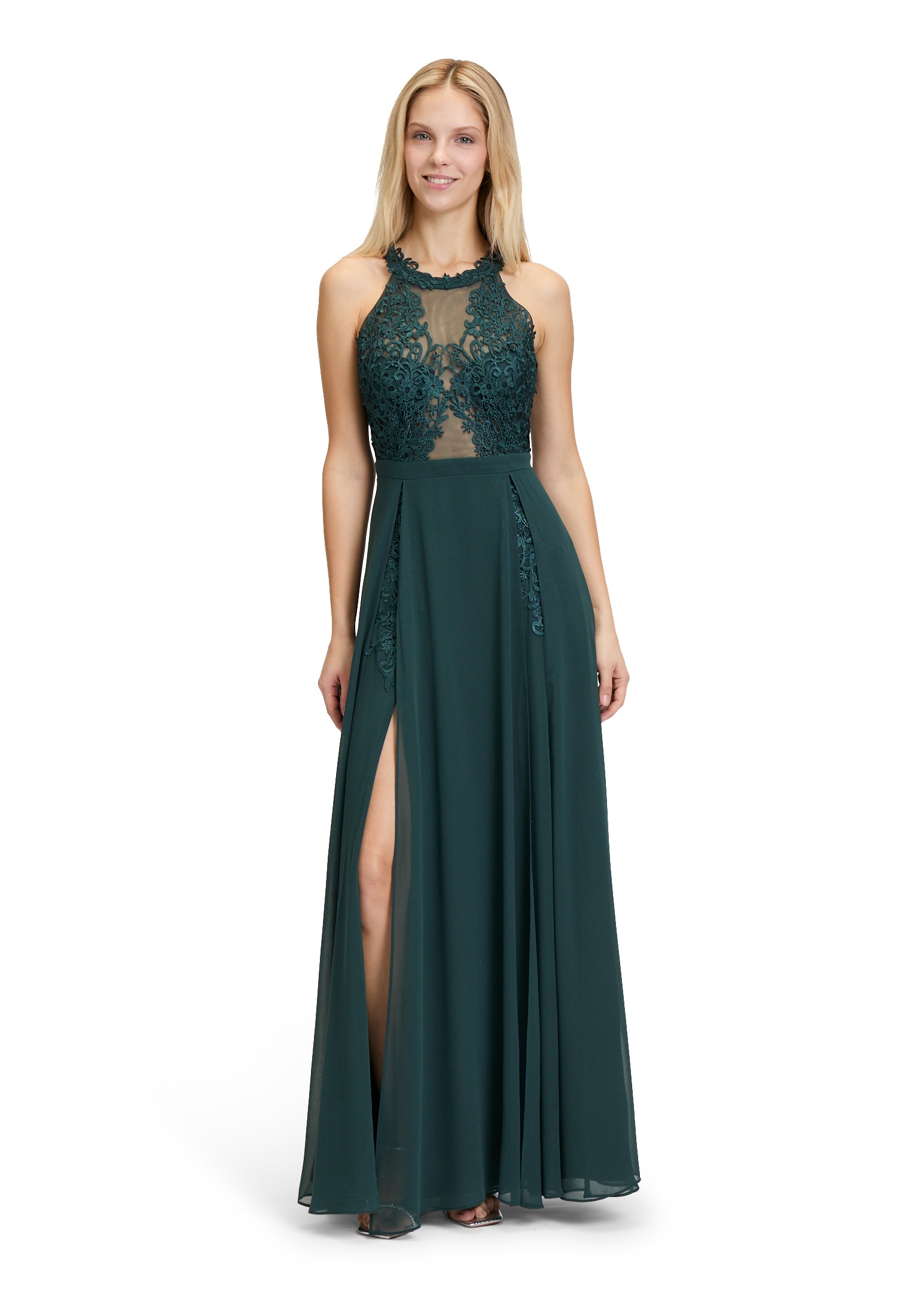 Vera Mont Abendkleid "Damen Abendkleid mit Placement" Ohne Tasche Spitze günstig online kaufen