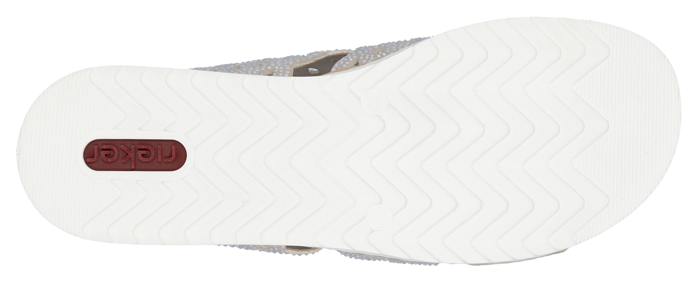 Thumbnail - Rieker Pantolette Sommerschuh, Strandschuh, Hausschuh, Keilabsatz, mit Strass-Steinchen