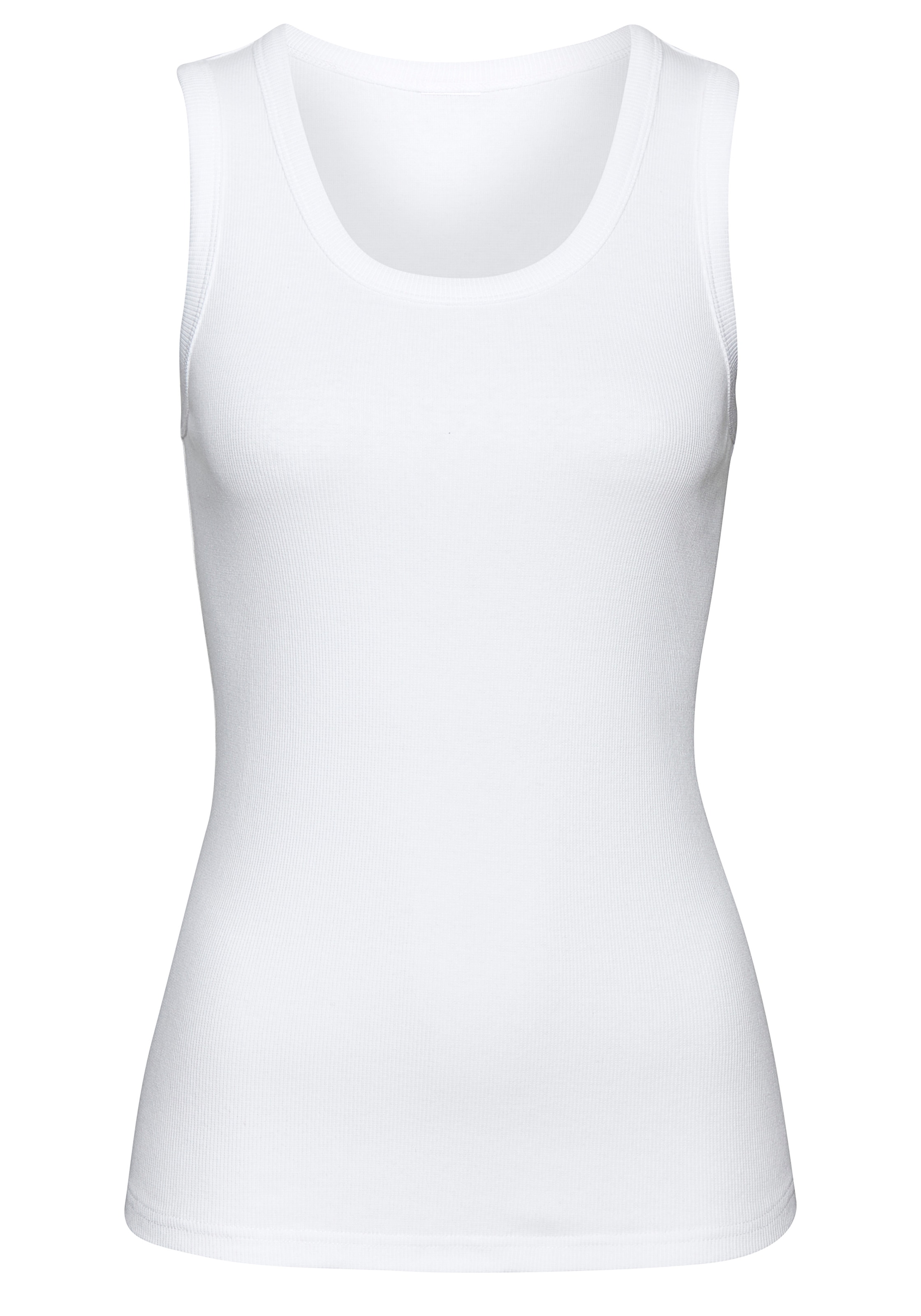 Vivance Tanktop »aus weichem Rippen-Jersey«, (2er-Pack)