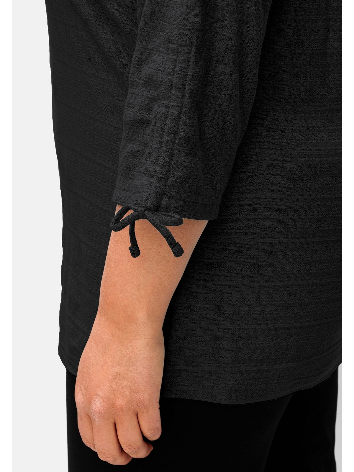 Sheego 3/4-Arm-Shirt »Große Größen«, mit raffbaren Raglanärmeln, leicht tailliert