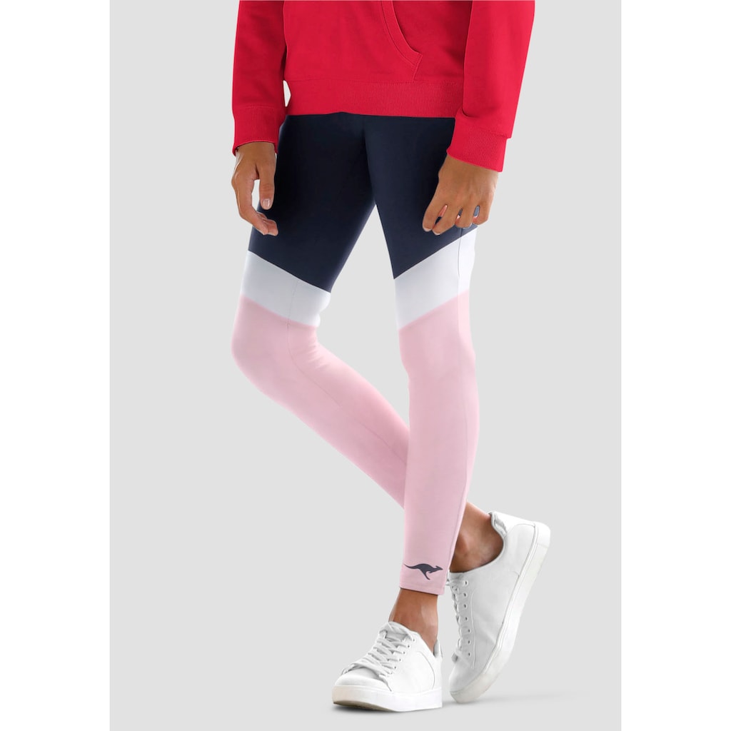 KangaROOS Leggings, mit schönen Kontrasteinsätzen