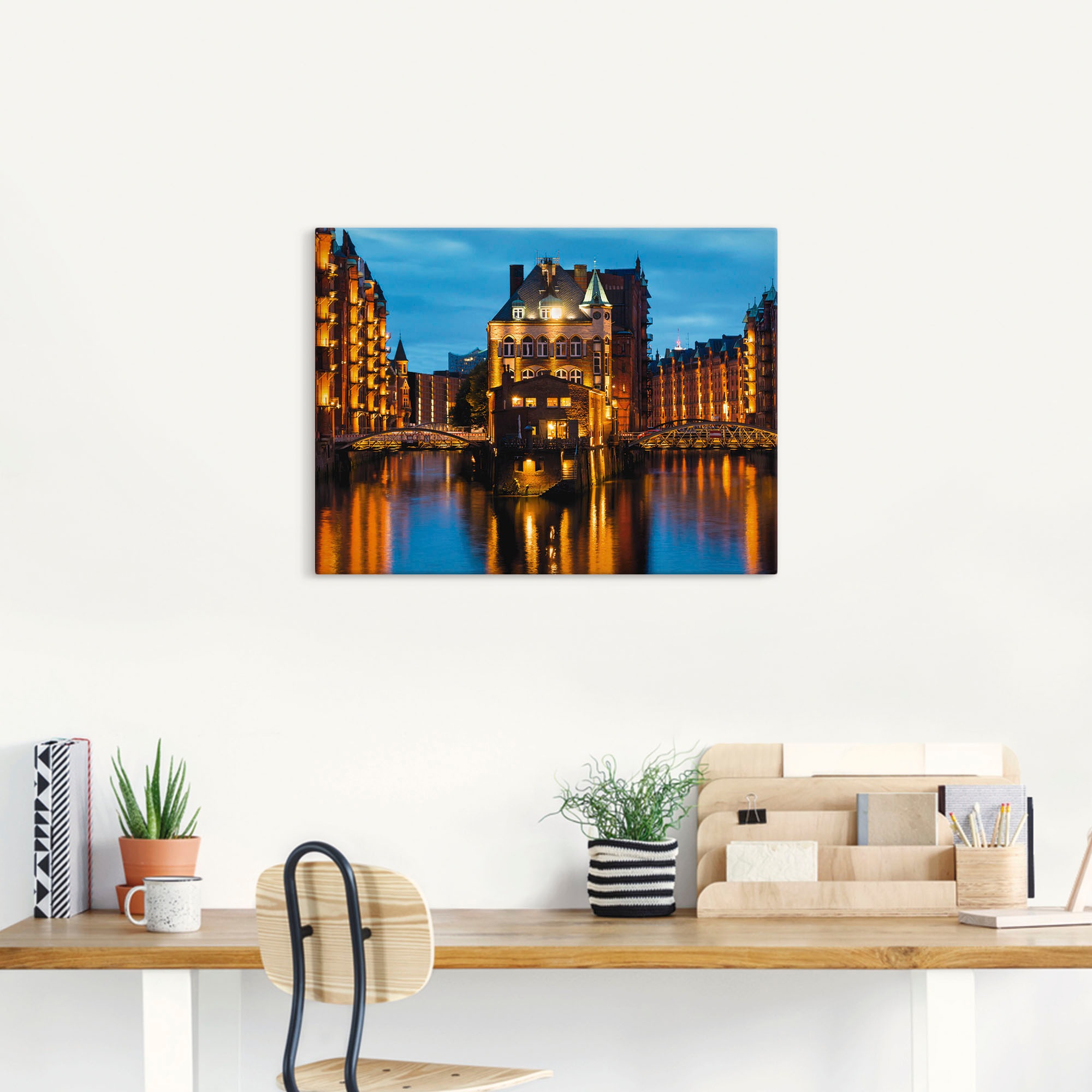Artland Wandbild »Teil der alten Speicherstadt in Hamburg«, Deutschland, (1 St.), als Leinwandbild, Poster, Wandaufkleber in verschied. Größen