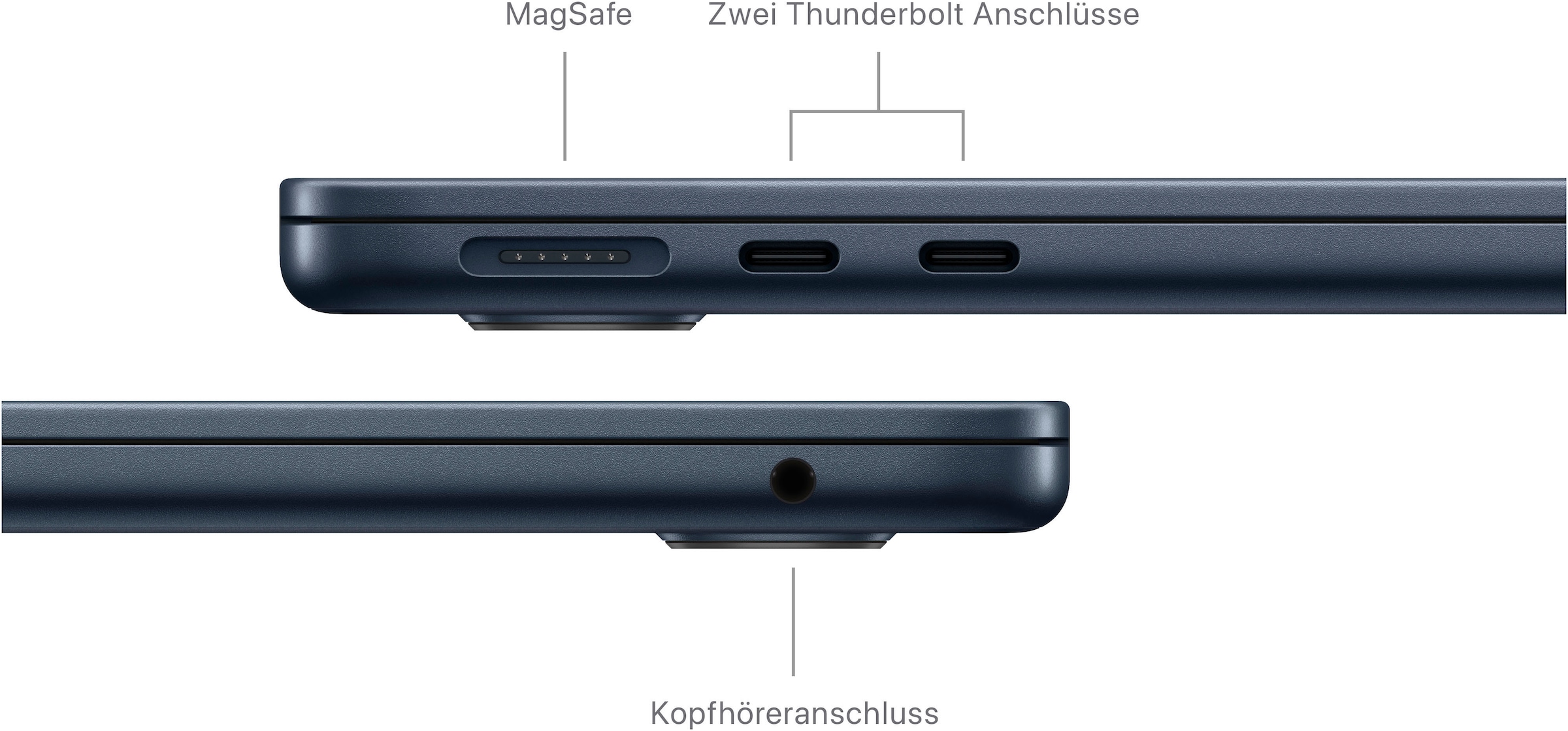 Apple Notebook »MacBook Air 13"«, 34,46 cm, / 13,6 Zoll, Apple, M3, 10-Core GPU, 2000 GB SSD