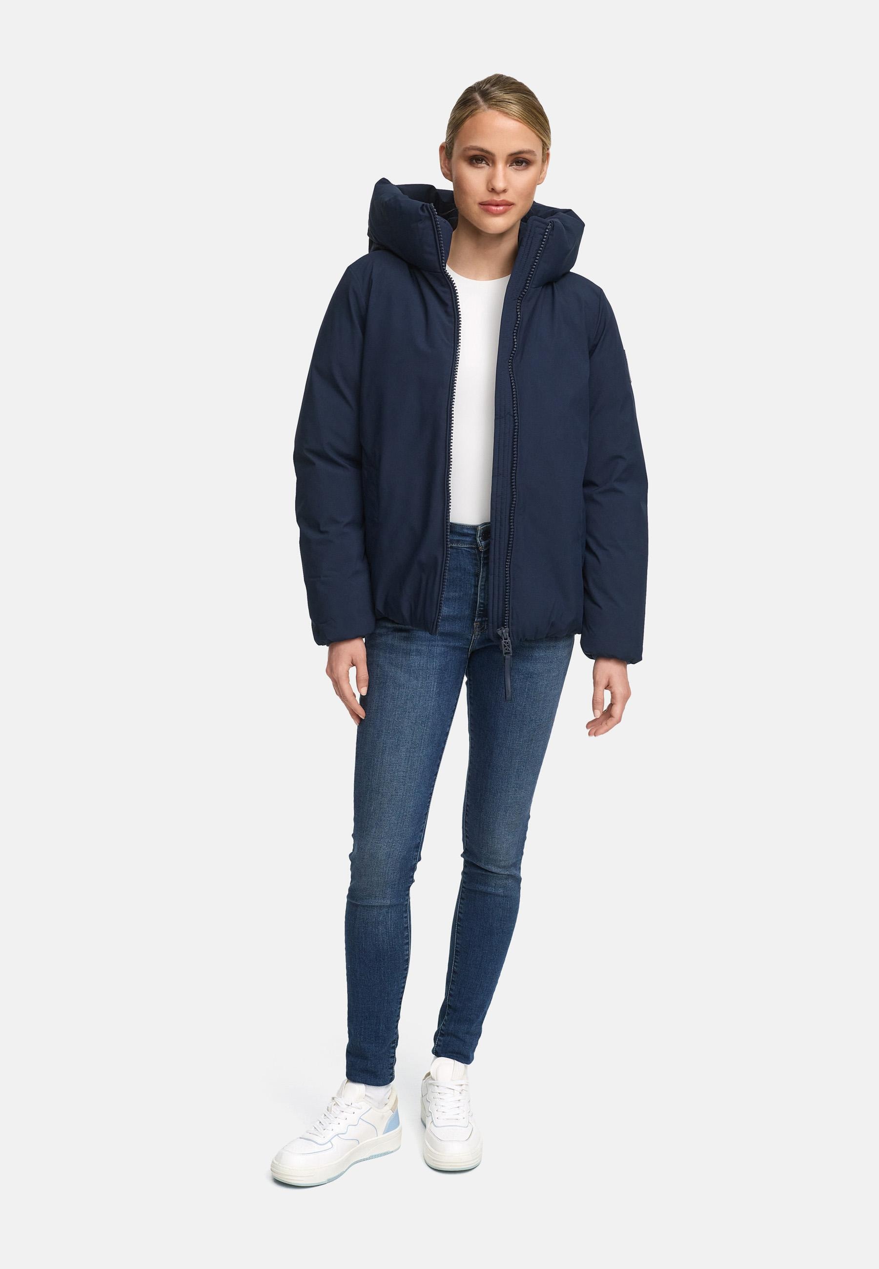 Navahoo Winterjacke »Blütenlicht 14«, mit Kapuze, Warme Damenjacke mit hohem Kragen