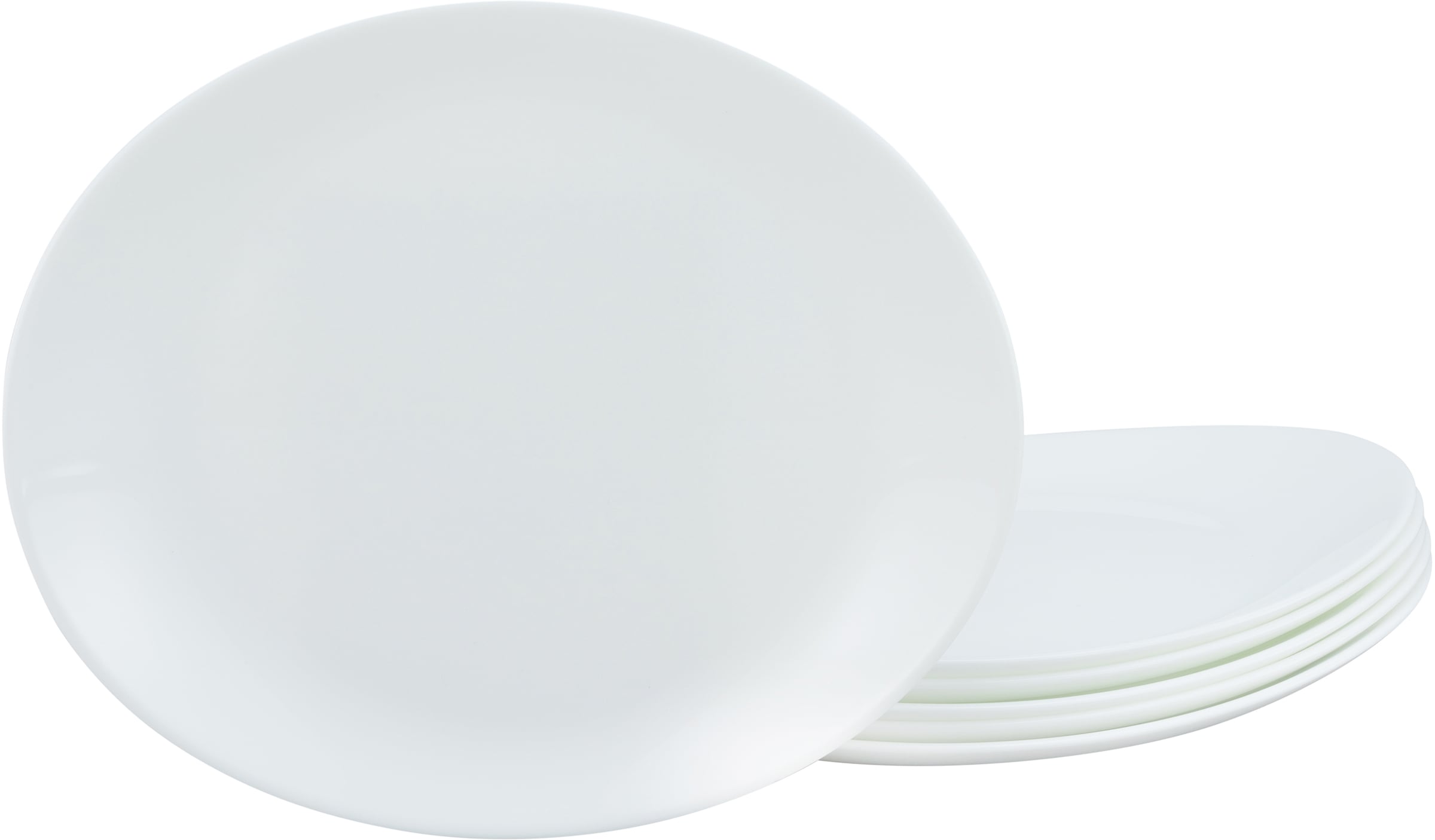 Luminarc Steakteller "Essteller Italien Party" Teller Set für 6 Personen, weiß, extra resistent, Opalglas