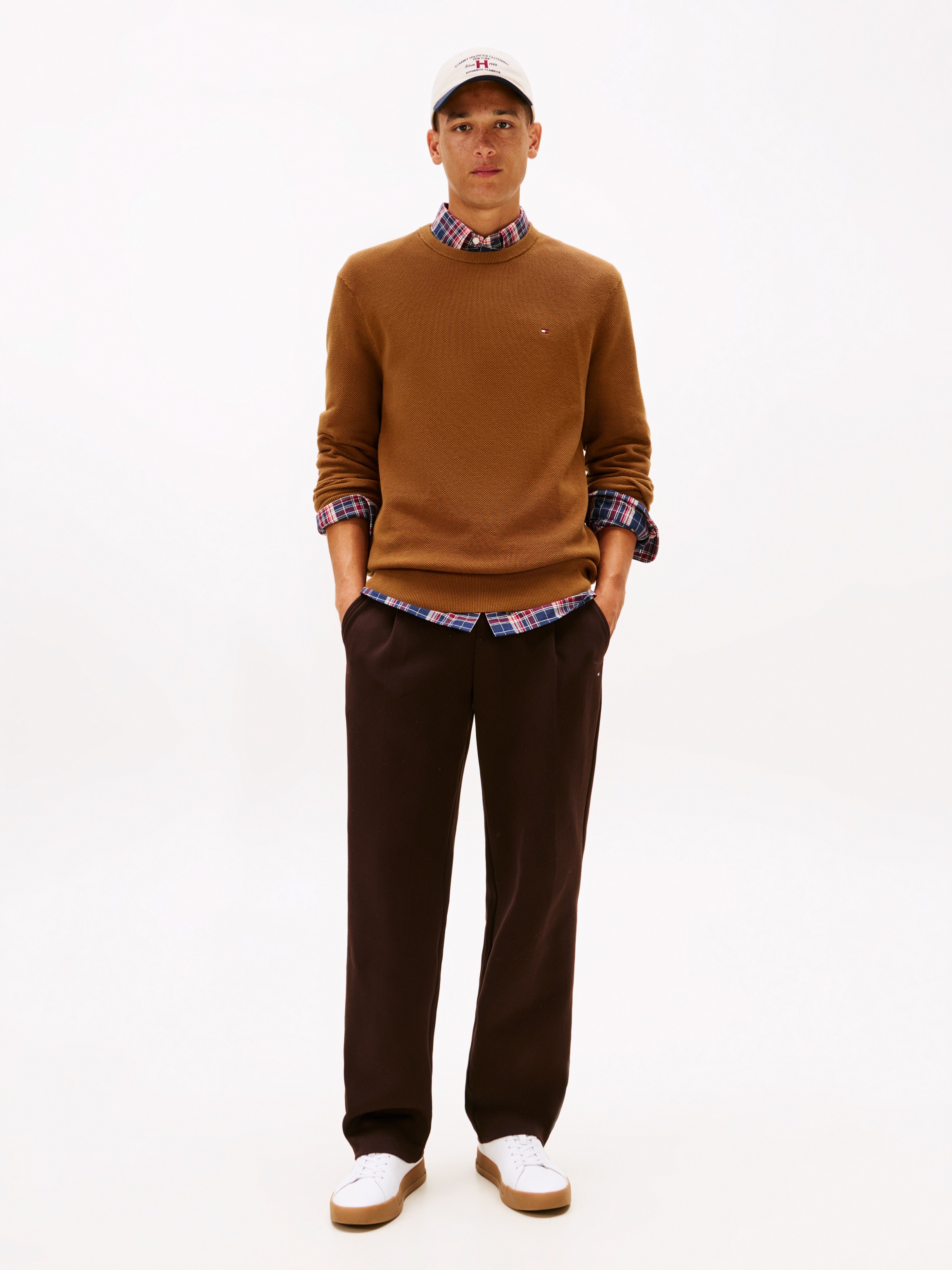 Thumbnail - Tommy Hilfiger Rundhalspullover "ESSENTIAL STRUCTURE CREW NECK mit Struktur und Label"