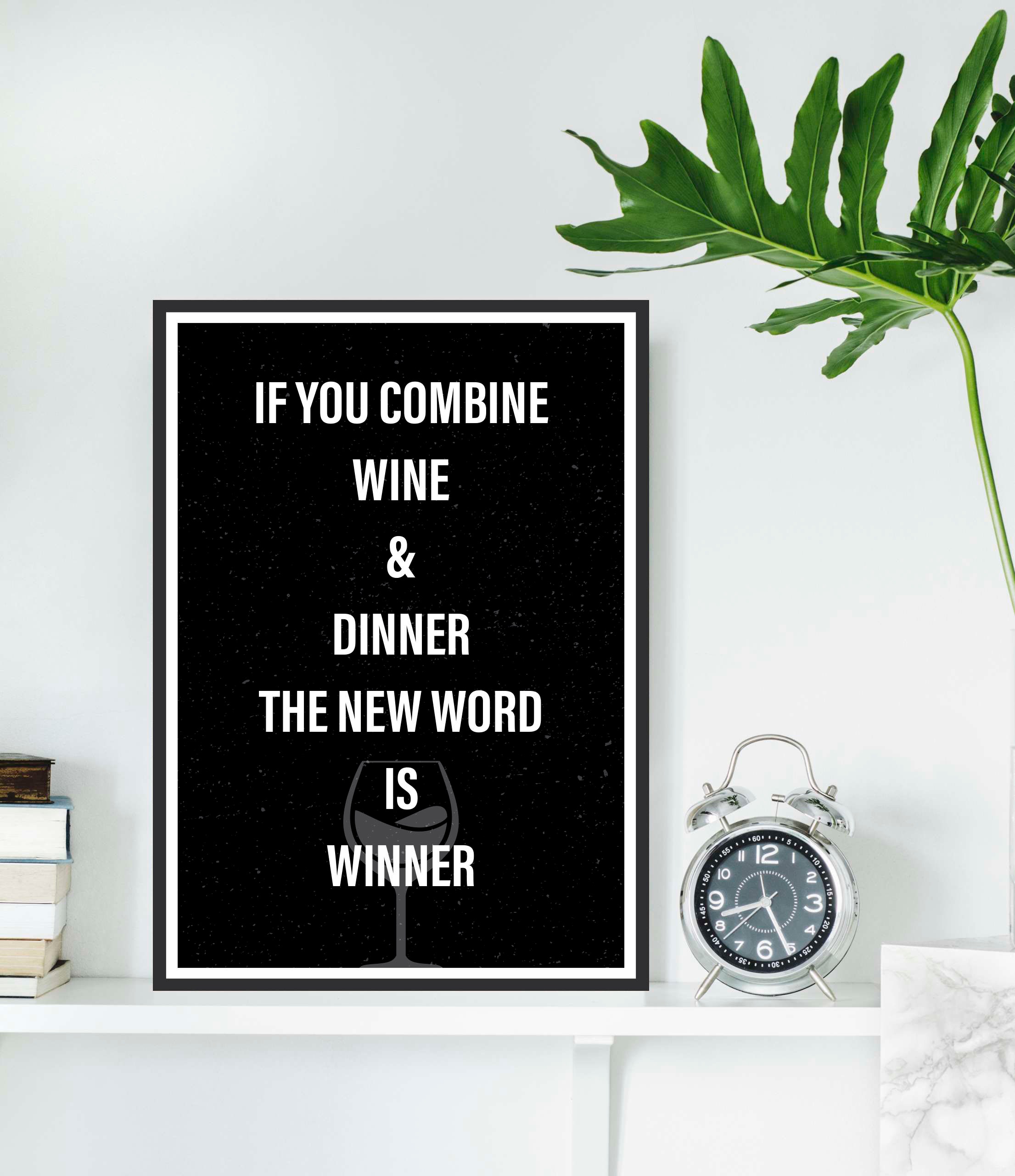 queence Metallbild "Winner Dinner", Schriftzüge-Schriftzug-Sprüche-Sprüche günstig online kaufen