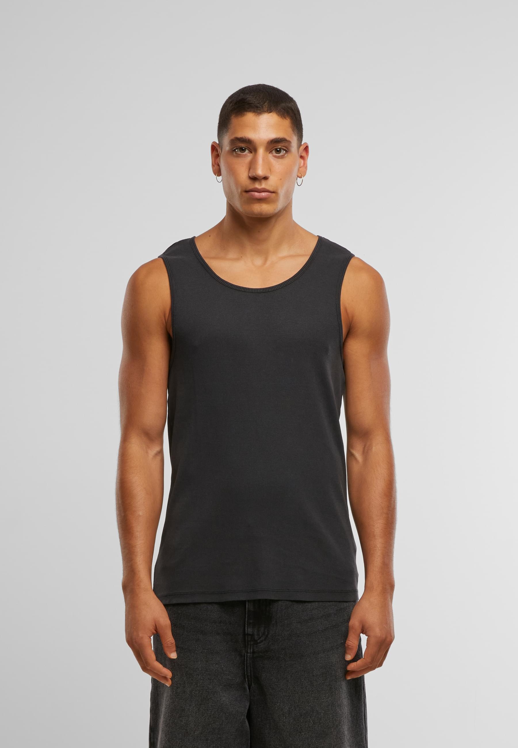 URBAN CLASSICS Tanktop »Urban Classics Washed Rib Tanktop«, (1 tlg.)