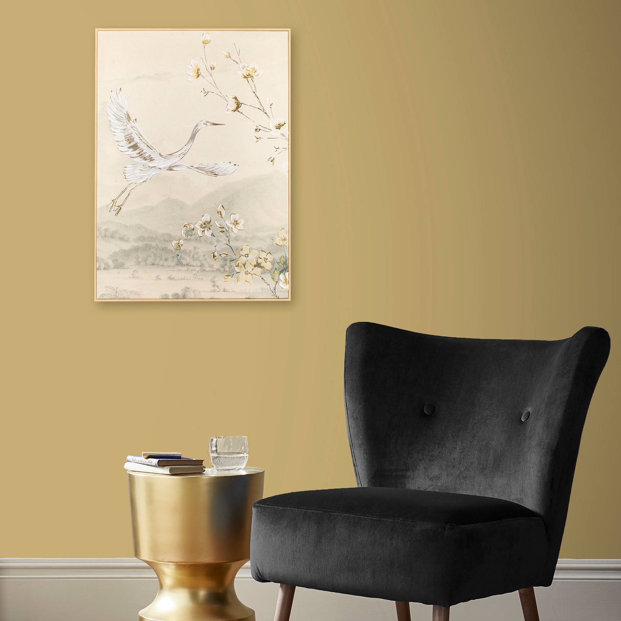 Art for the home Leinwandbild "Kran", (1 St.), Handgemalt Wandbild Gold Met günstig online kaufen