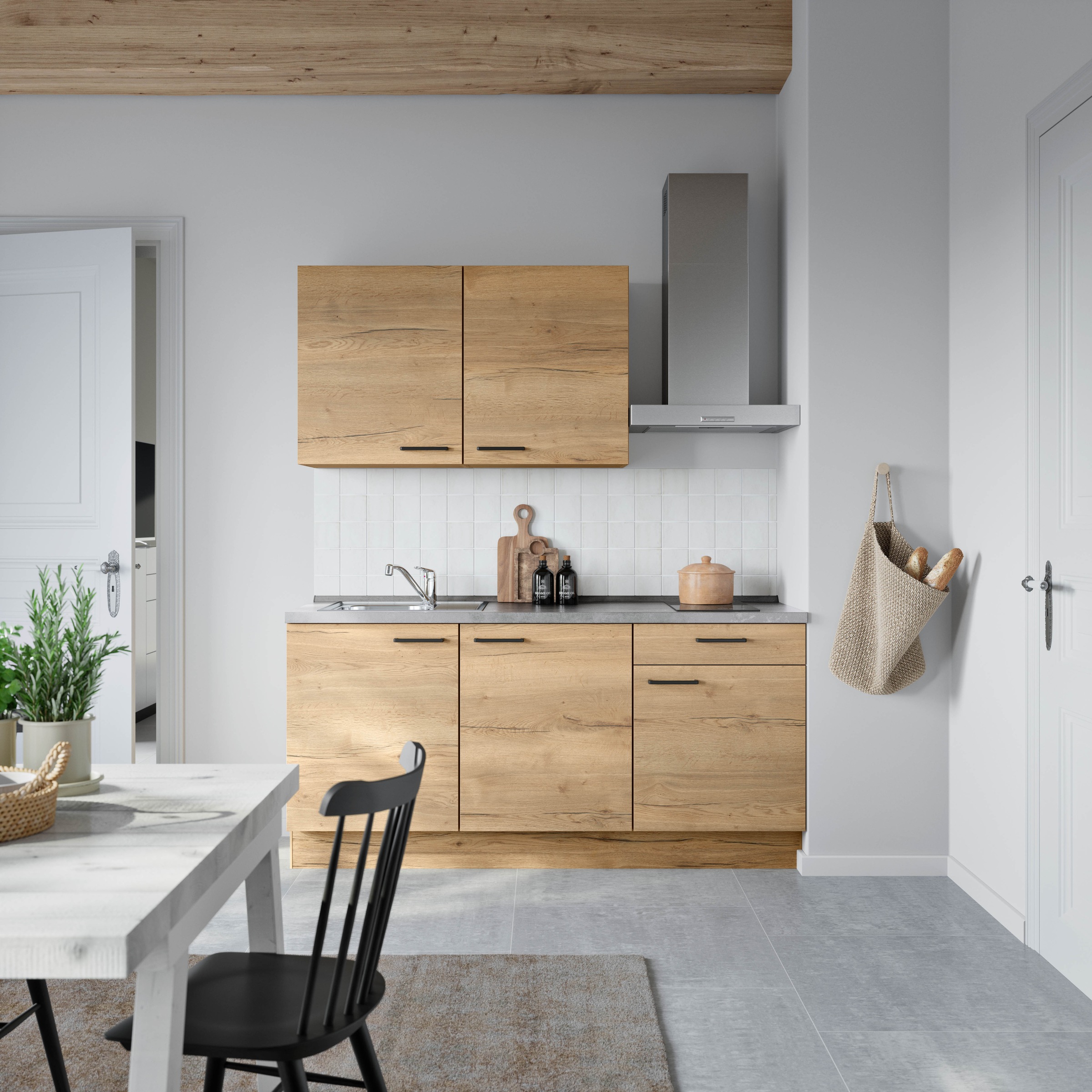 nobilia® Küchenzeile »"Structura I"«, vormontiert, Ausrichtung wählbar, Breite 180 cm, wahlw. mit E-Geräten