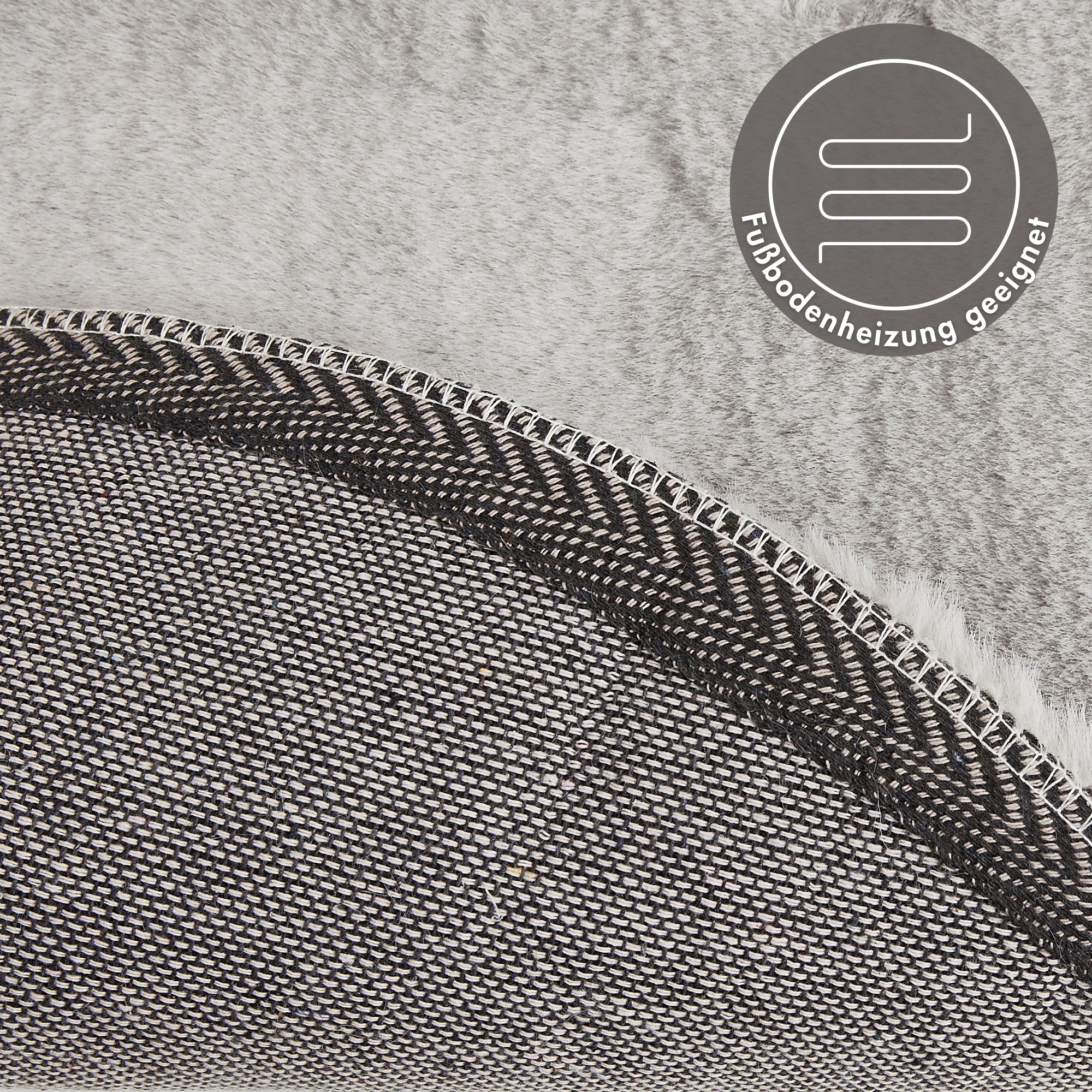 LUXOR living Fellteppich »Novara«, rund, 30 mm Höhe, Kunstfell, Kaninchenfell-Haptik, besonders weicher Hochflor