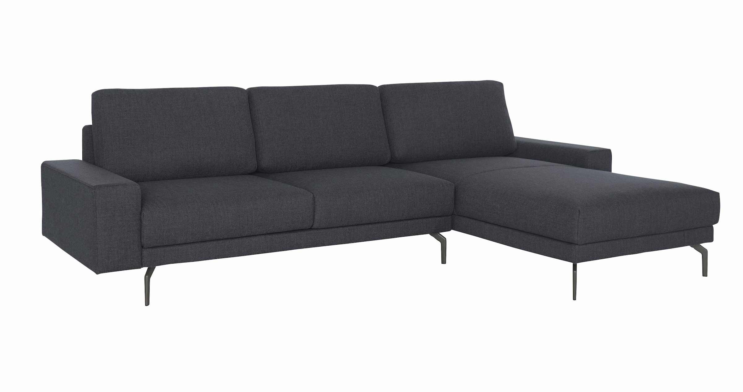 hülsta sofa Ecksofa »hs.450«, Armlehne breit und niedrig, Alugussfüße in umbragrau, Breite 294 cm