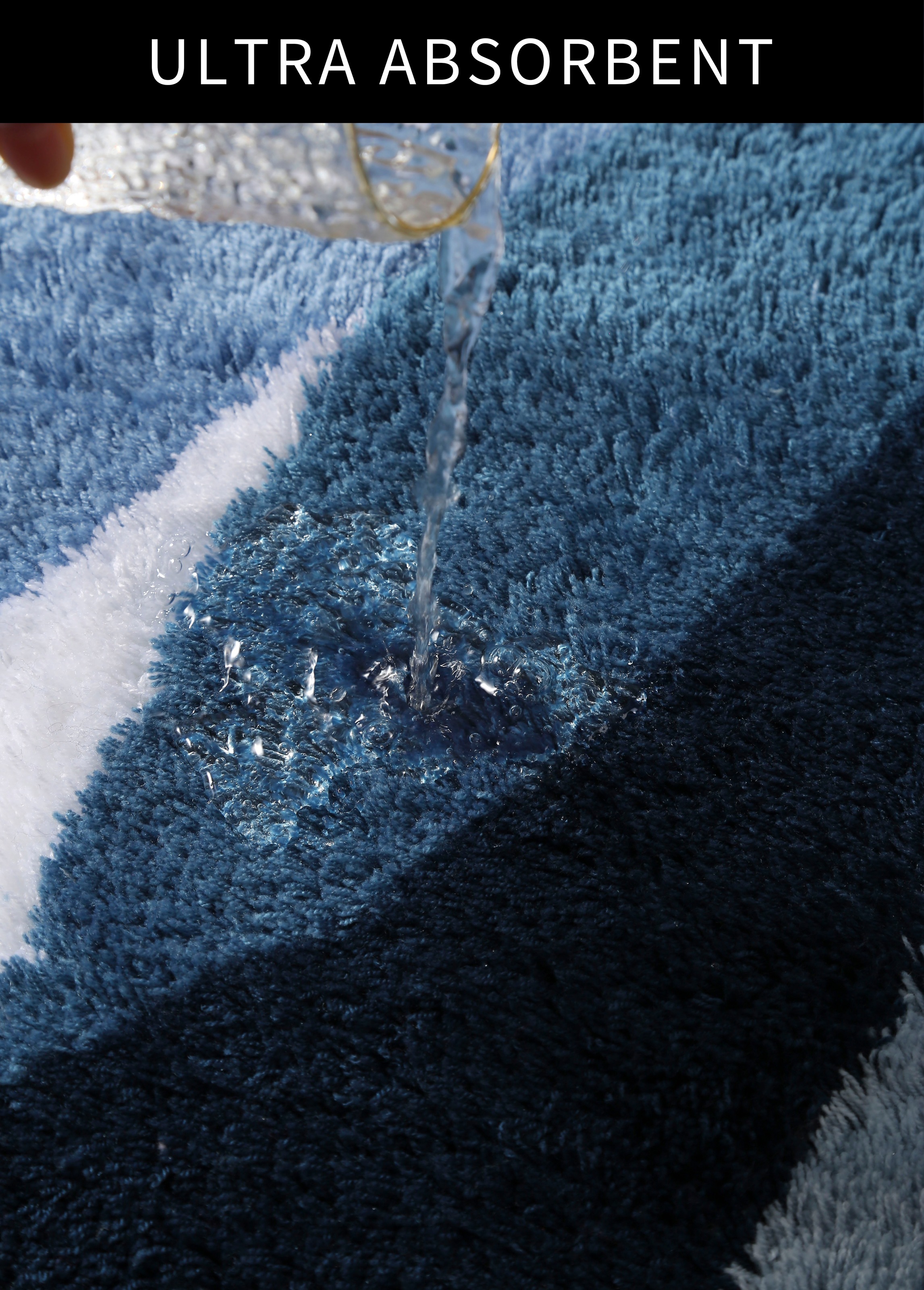 my home Badematte »Magnus, Badvorleger, Badezimmer Teppich«, rutschhemmend beschichtet, strapazierfähig-schnell trocknend, mehrfarbig, Badteppich, Badematten auch als 2 teiliges Set & rund
