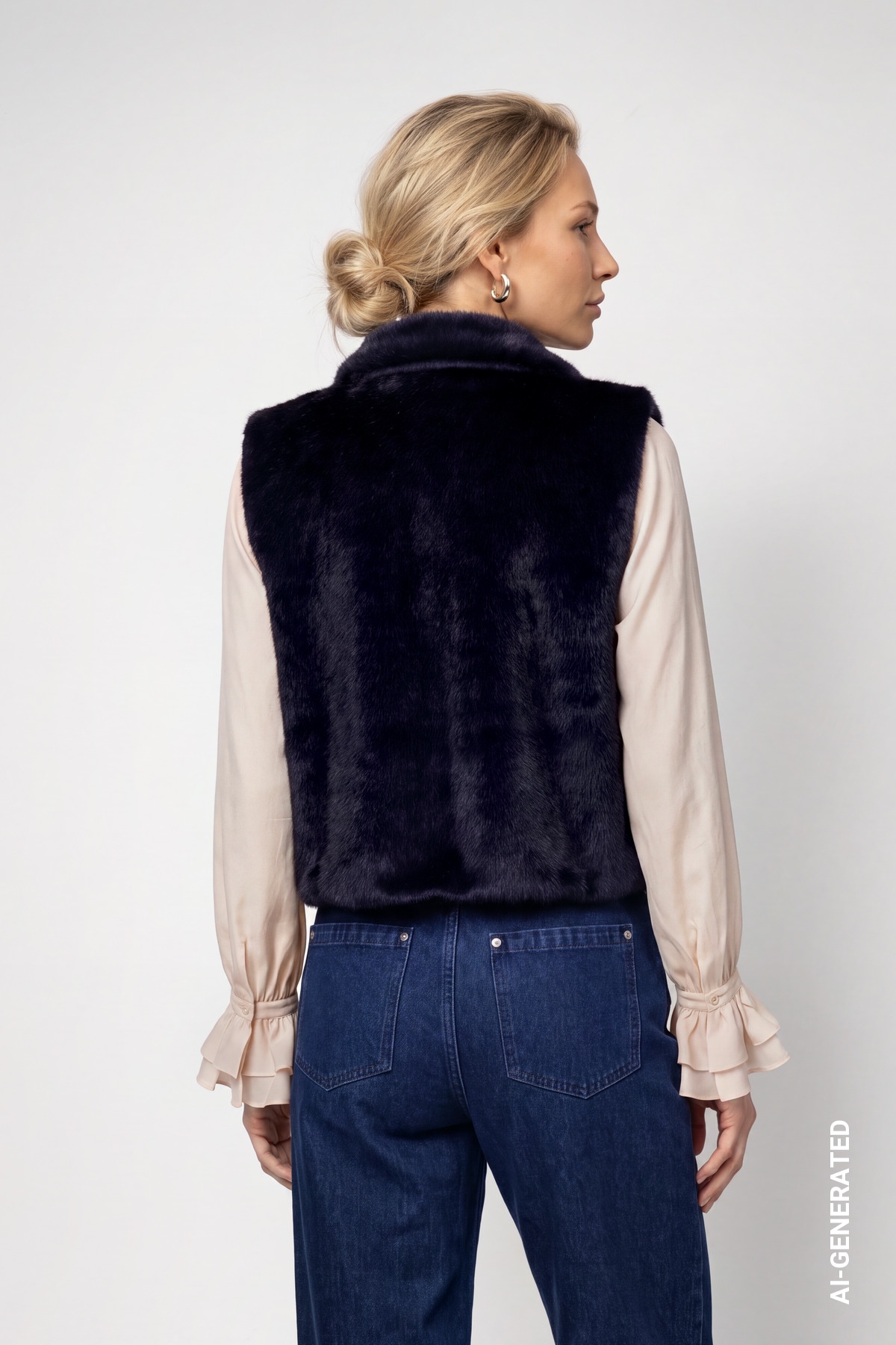 Monari Fellimitatweste »Weste Basic fake fur« Regular fit mit Stehkragen