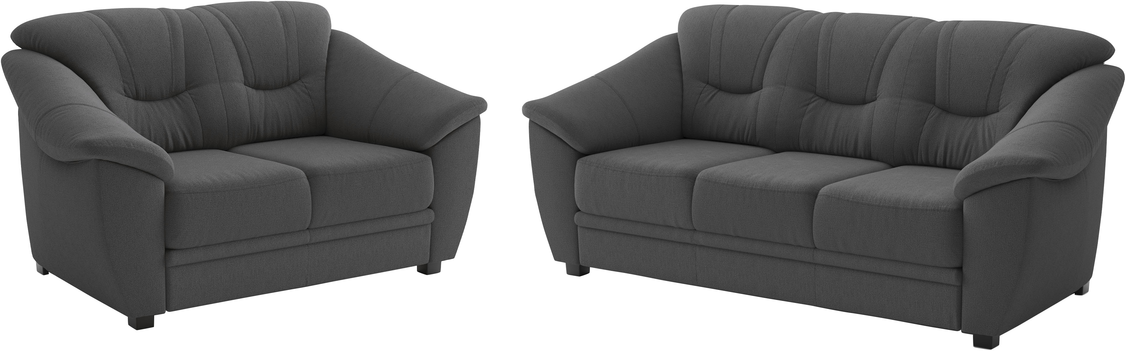 sit&more Polstergarnitur "Savona, Set: 2- & 3er-Sofa, B: 148 bzw. 198 cm, Federkern-Polsterung" 2 tlg. komfortable Sitzhöhe 46 cm, frei im Raum stellbar, stilvolles Design