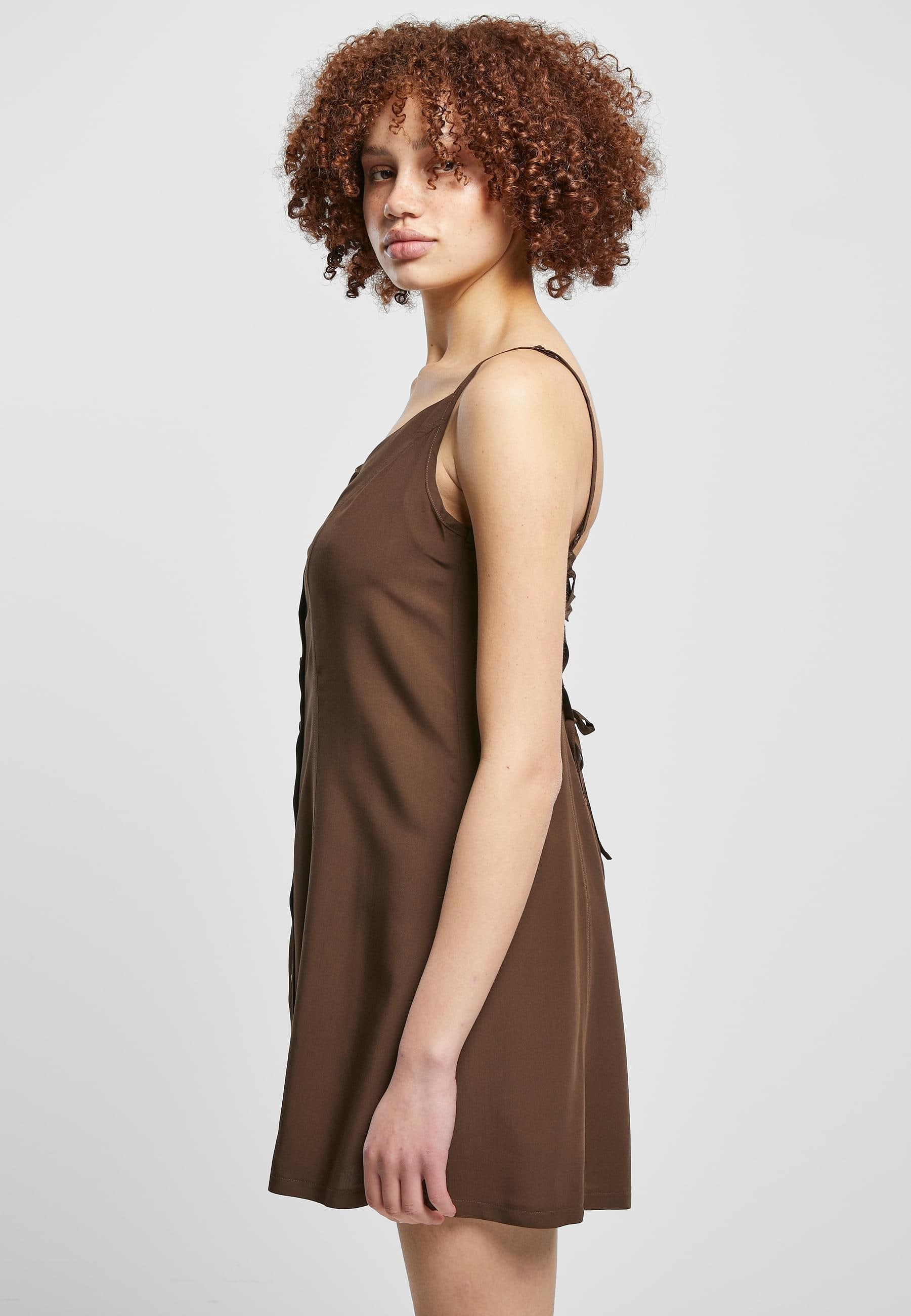 URBAN CLASSICS Shirtkleid »Urban Classics Damen Ladies Vicose Mini Dress«, (1 tlg.)