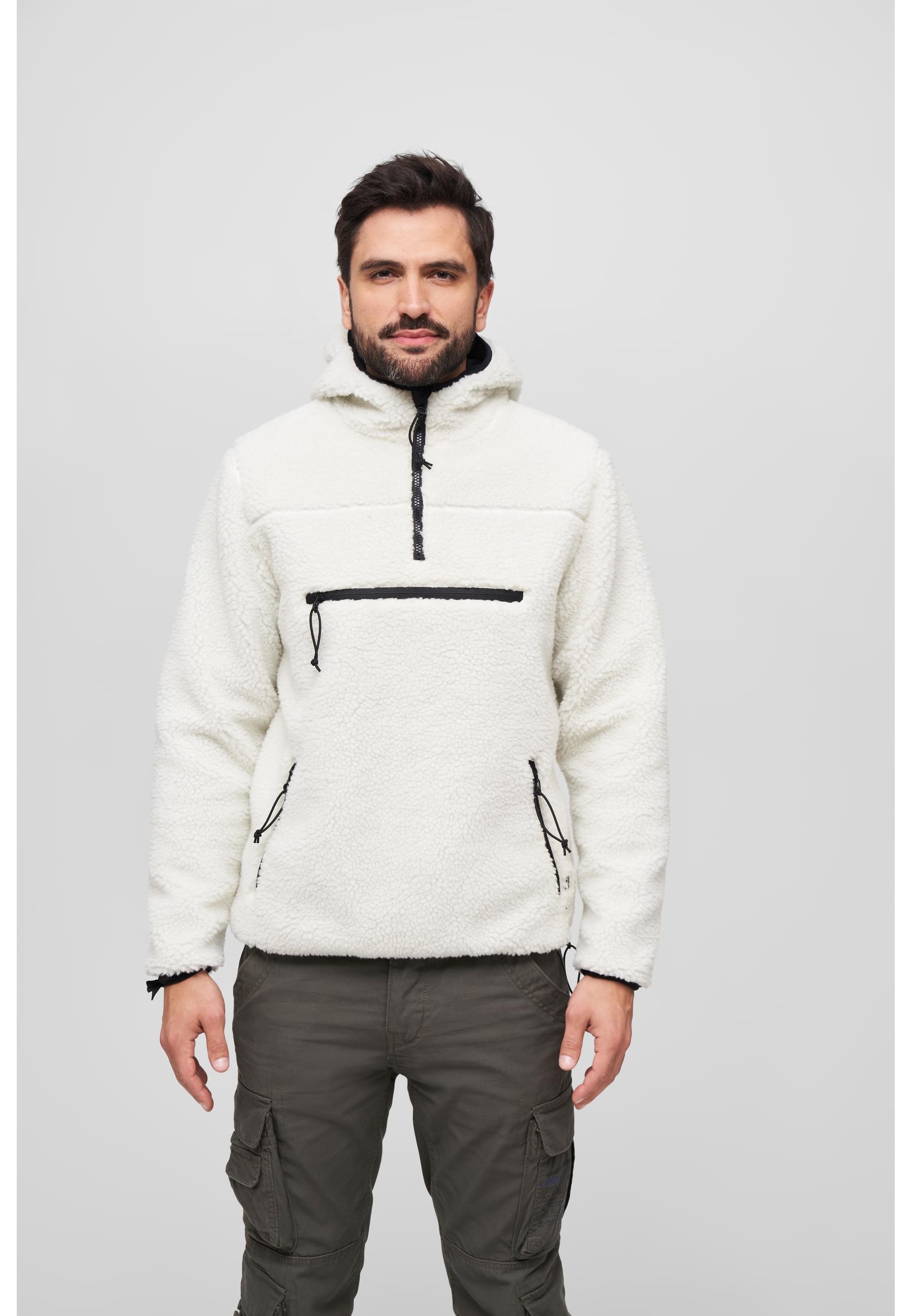 Brandit Anorak »Brandit Herren Teddyfleece Worker Pullover«, (1 St.), mit Kapuze