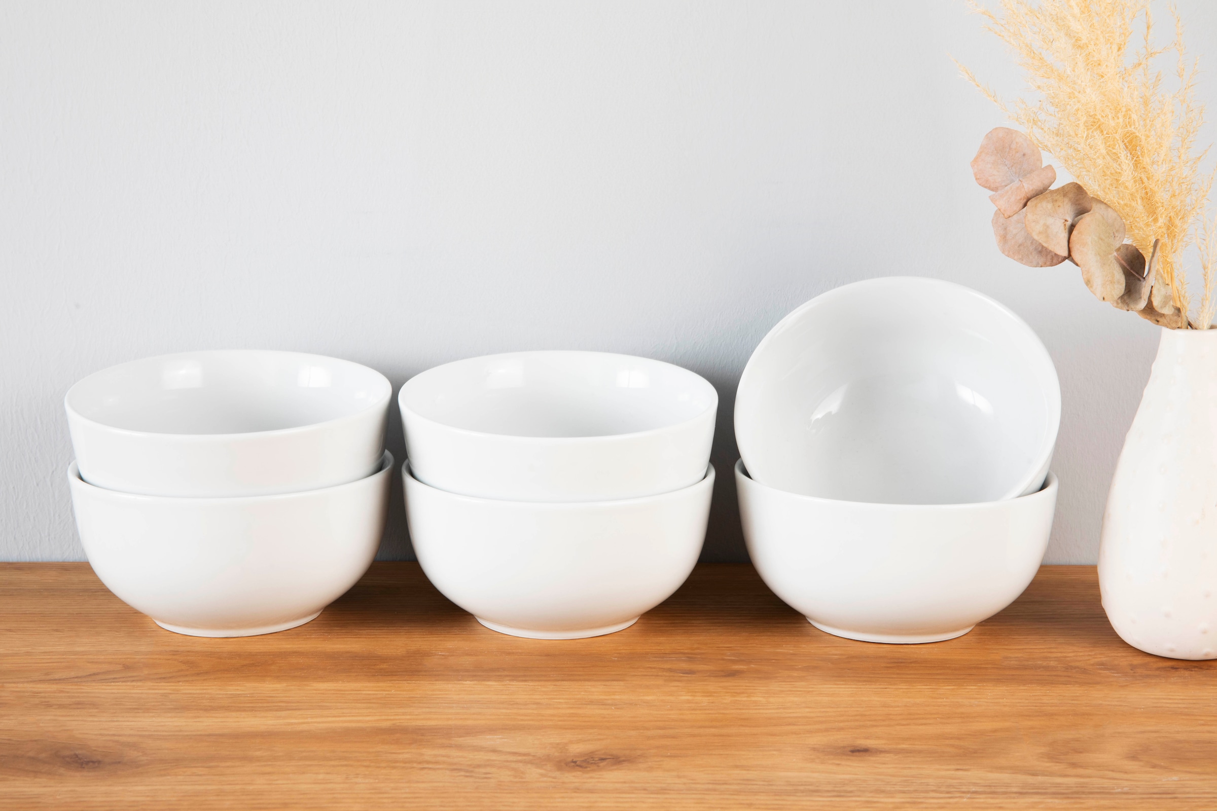 OTTO home Müslischale "Alff" 6 aus Porzellan Geschirr-Set, harmonische, trendige Coupeform