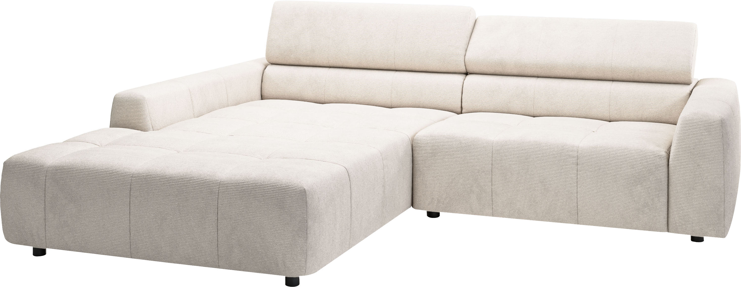 Thumbnail - 3C Candy Ecksofa "Denver auch mit Cord- und Easy care-Bezug, Kopfteilverstellung L-Form" wahlweise. mit motorischer Sitz...