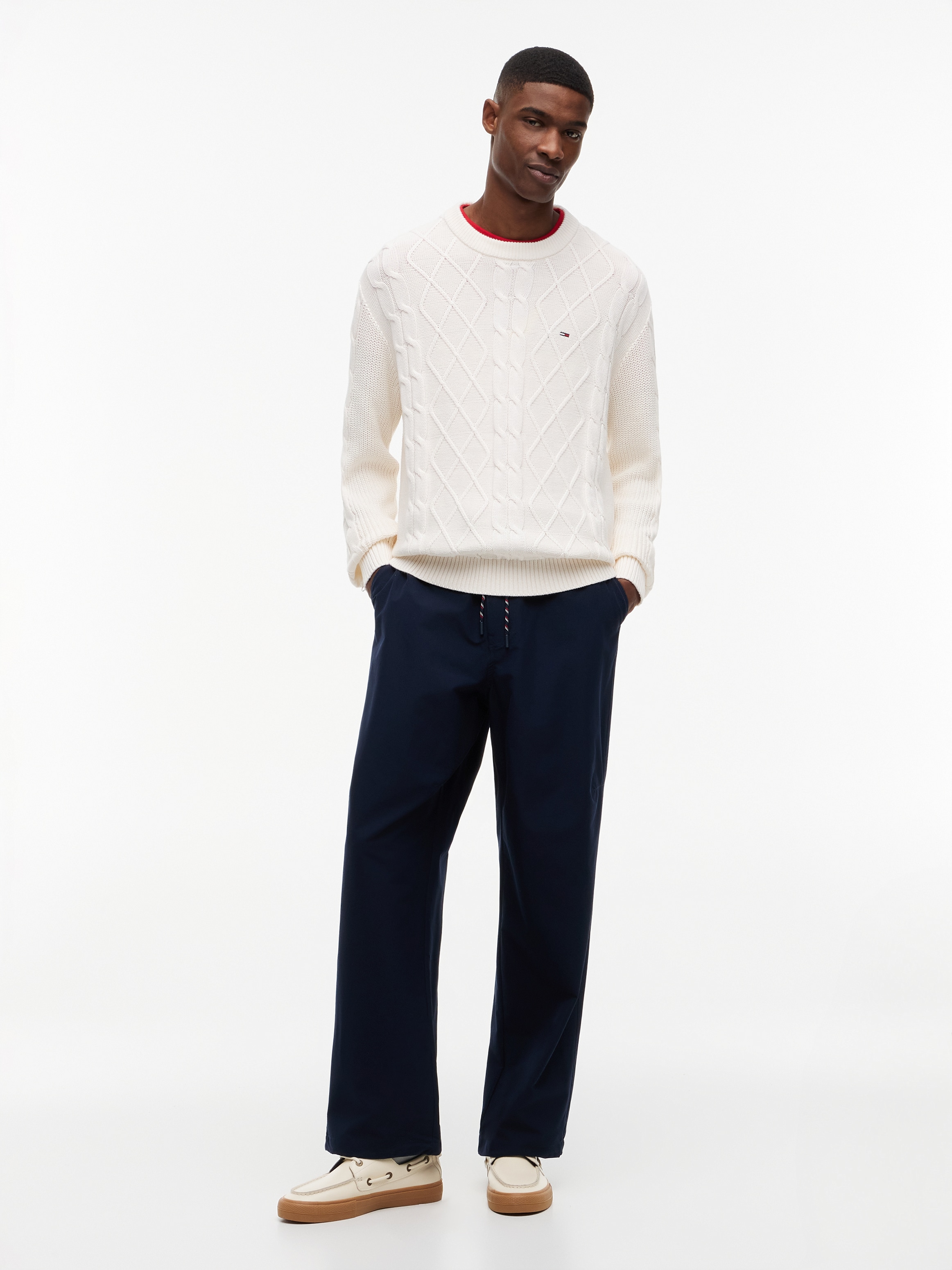 Tommy Jeans Rundhalspullover »TJM REG CABLE KNIT SWEATER«