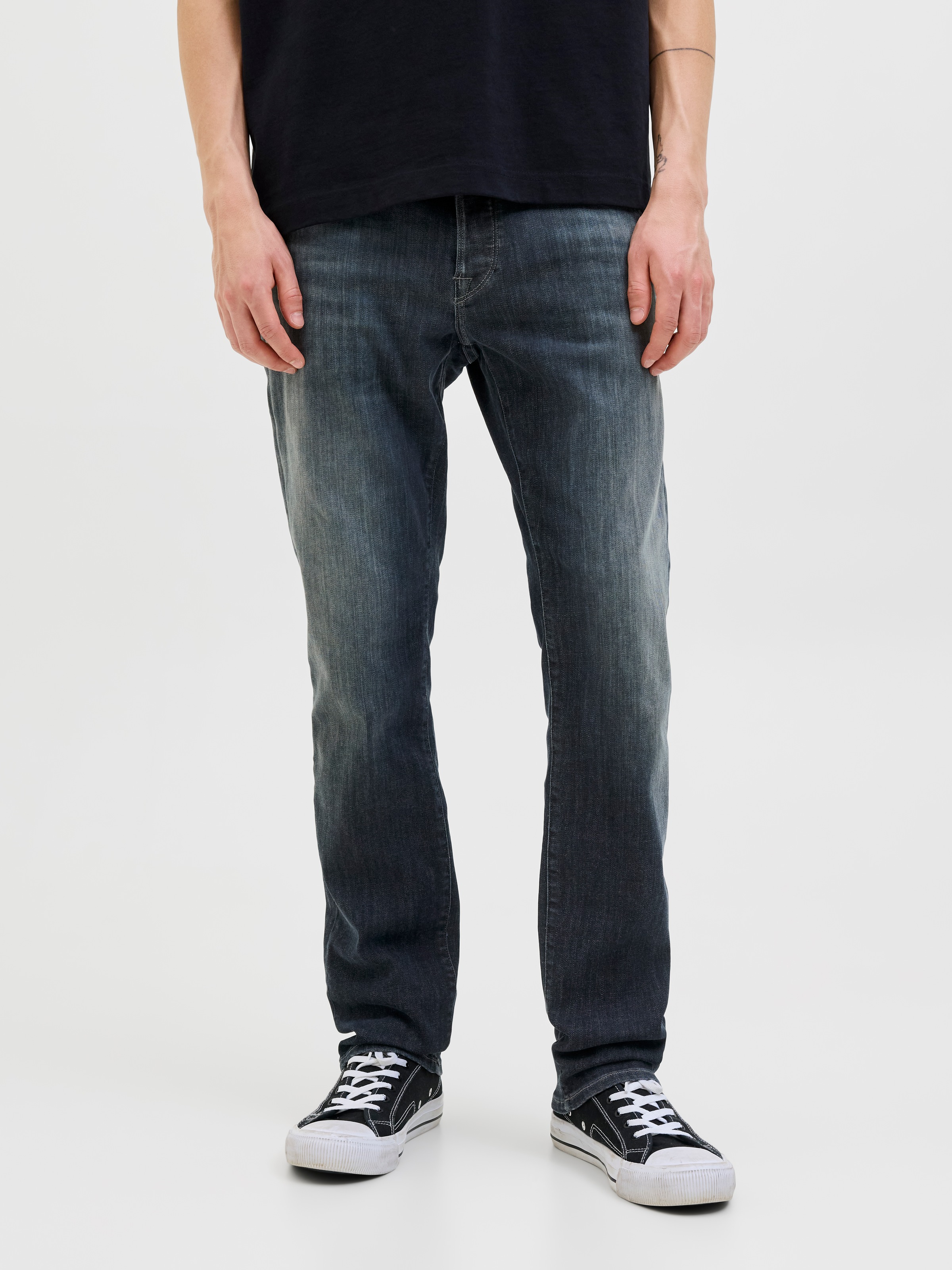 Jack & Jones "JJIGLENN – Jeans mit Stretch, niedriger Leibhöhe und Taschen" günstig online kaufen