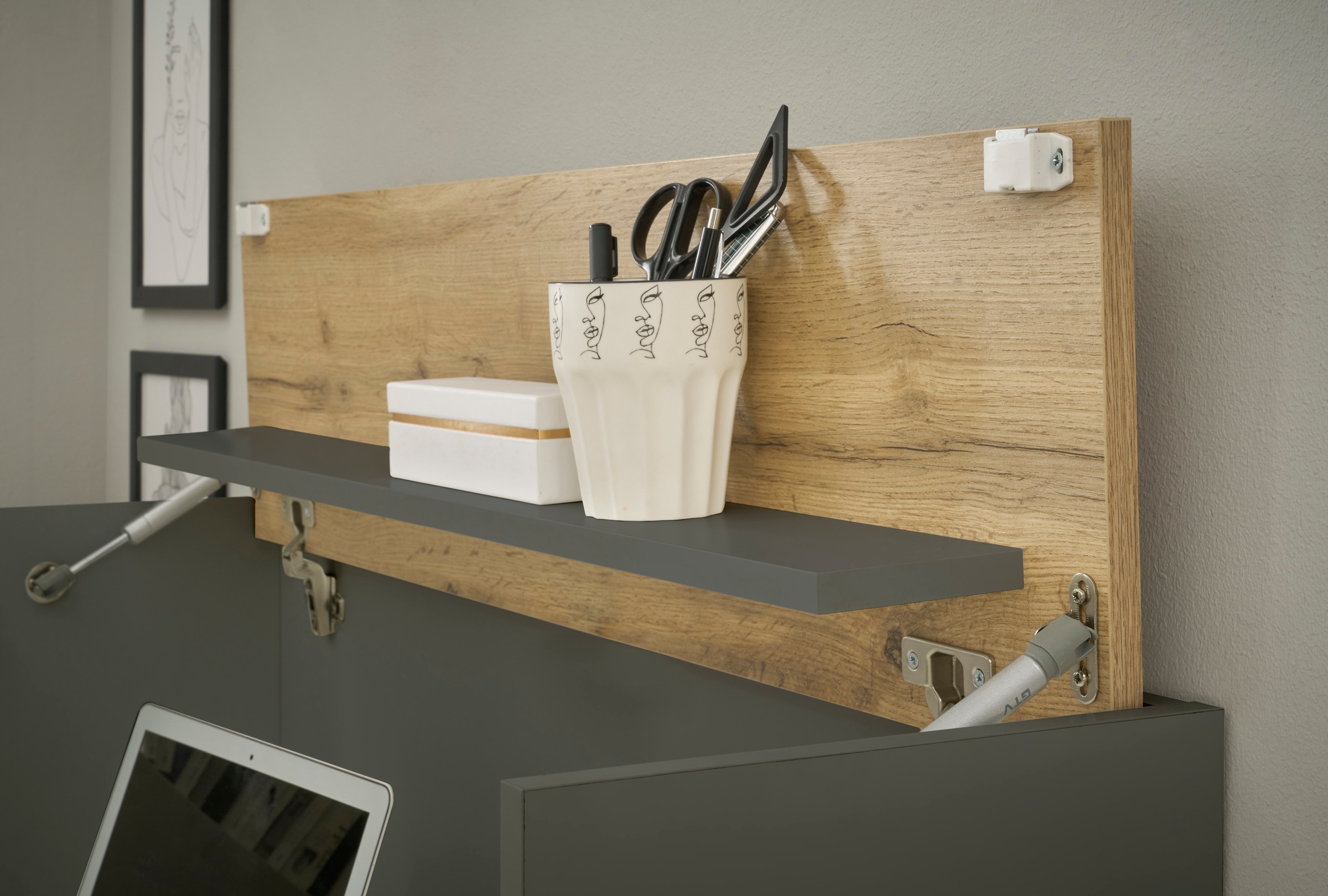 INOSIGN Büromöbel-Set »CiTY/GiRON«, (Set, 5 tlg.), Wandsekretär, Home Office