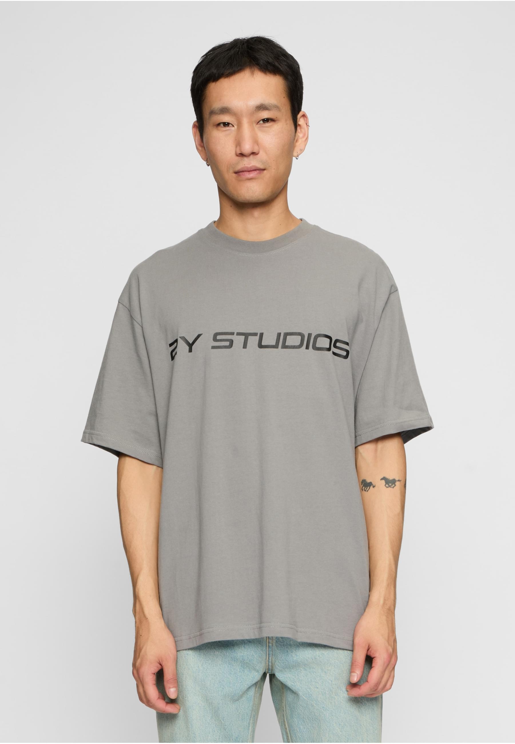 2Y Studios T-Shirt »2Y Studios Herren Logo Oversize Tee«, (1 tlg.)