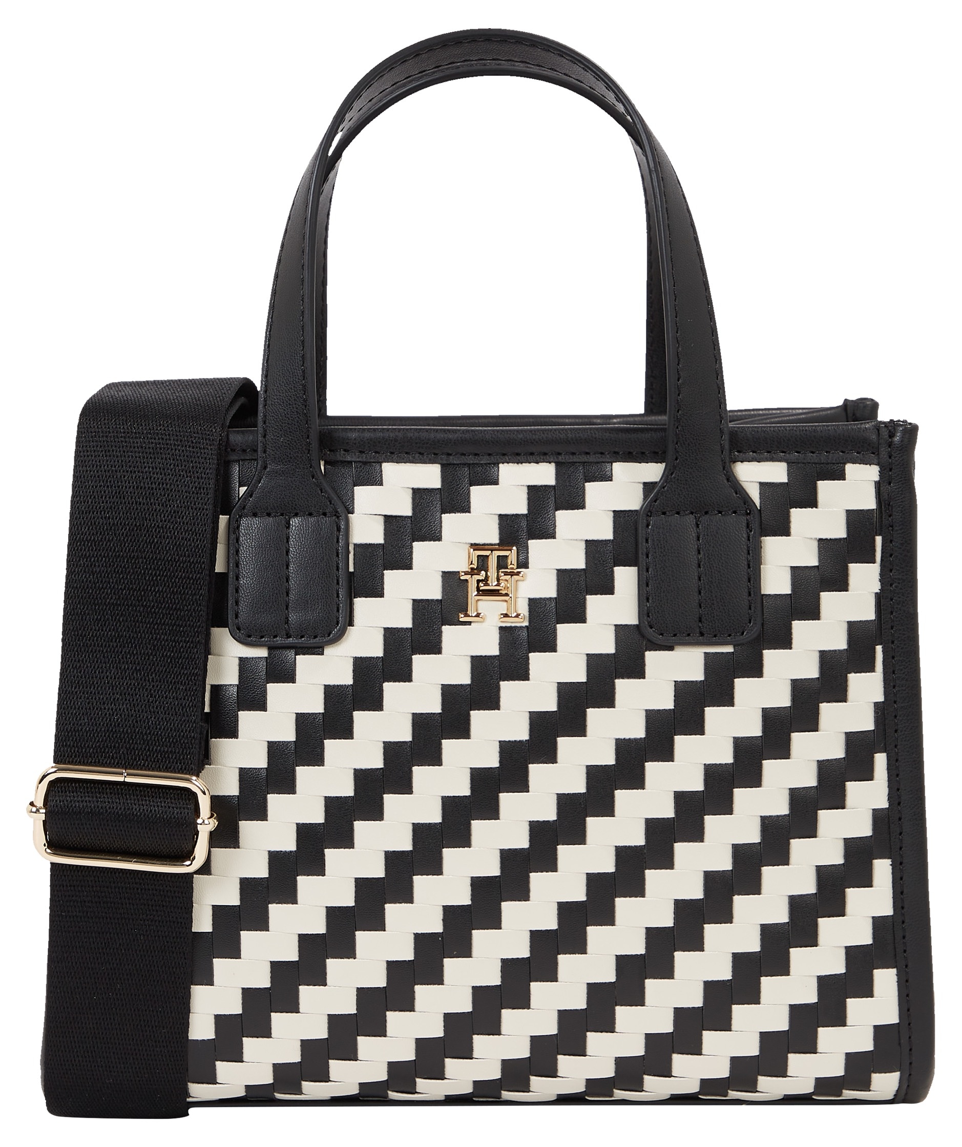 Tommy Hilfiger Henkeltasche "TH CITY SMALL TOTE WOVEN", im kleinen Format