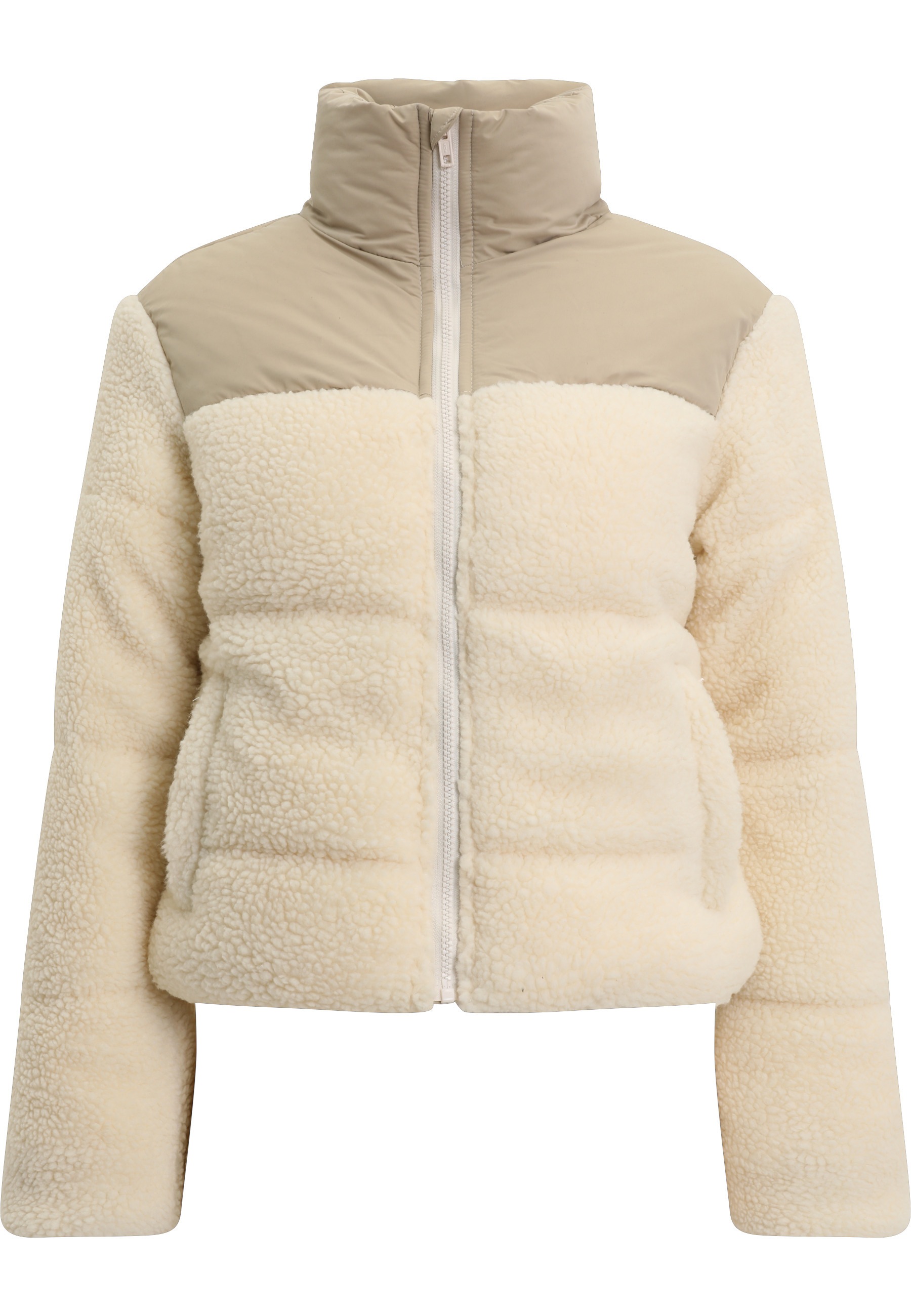 URBAN CLASSICS Winterjacke "Urban Classics Damen Ladies Short Sherpa Mix Pu günstig online kaufen