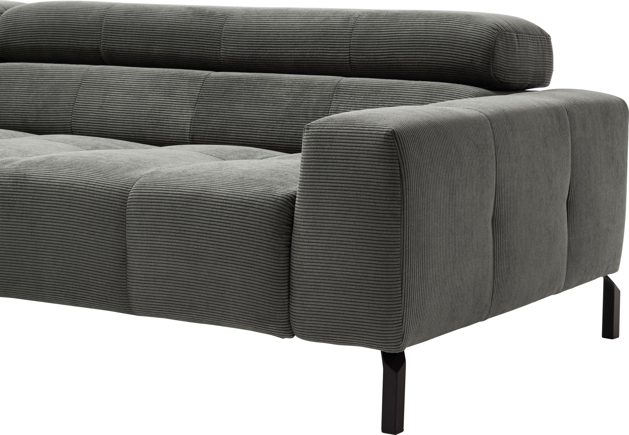 Places of Style Ecksofa »Cleveland, L-Form, incl. Kopfteilverstellung, Breite 276 cm«, wahlweise elektrischer Sitzvorzug